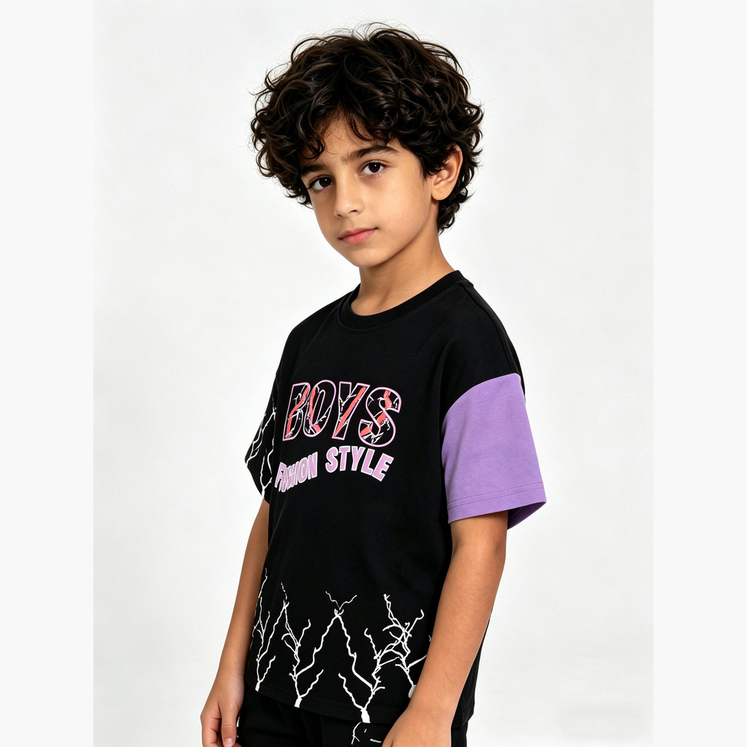 Take Two Boys Black Graphic Cotton T-Shirt-boys-clothing-tshirtsandpolos-image-3