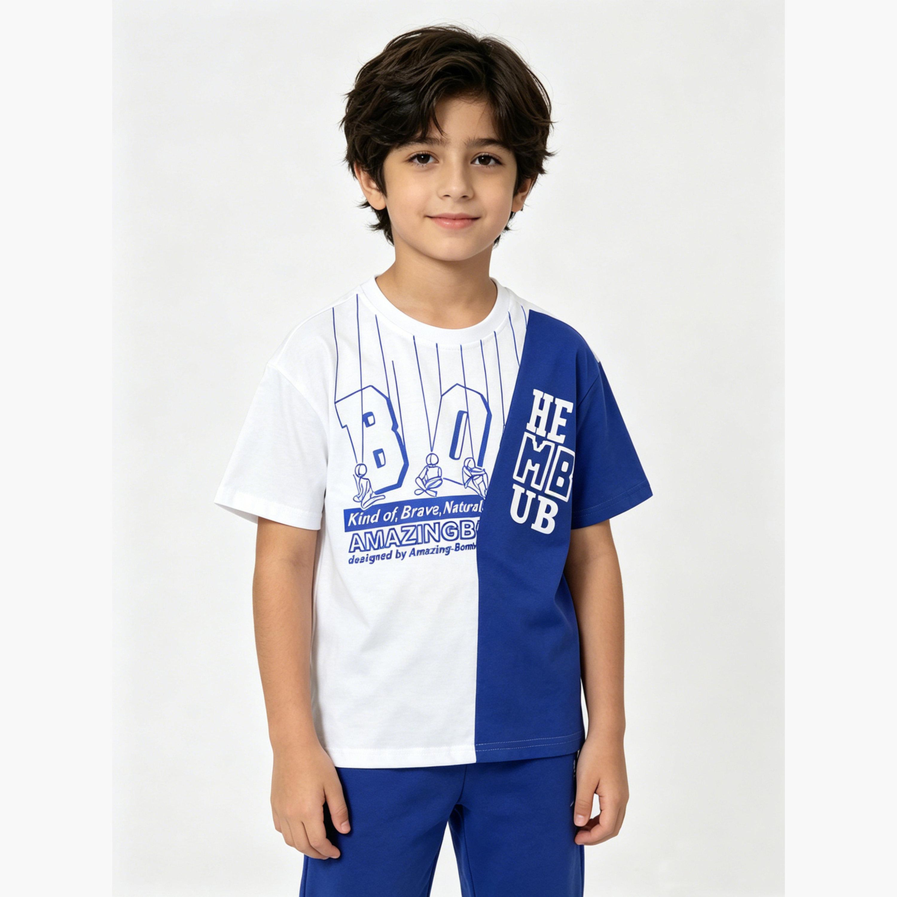 Take Two Boys Graphic Print Cotton Regular Fit T-Shirt-boys-clothing-tshirtsandpolos-image-1