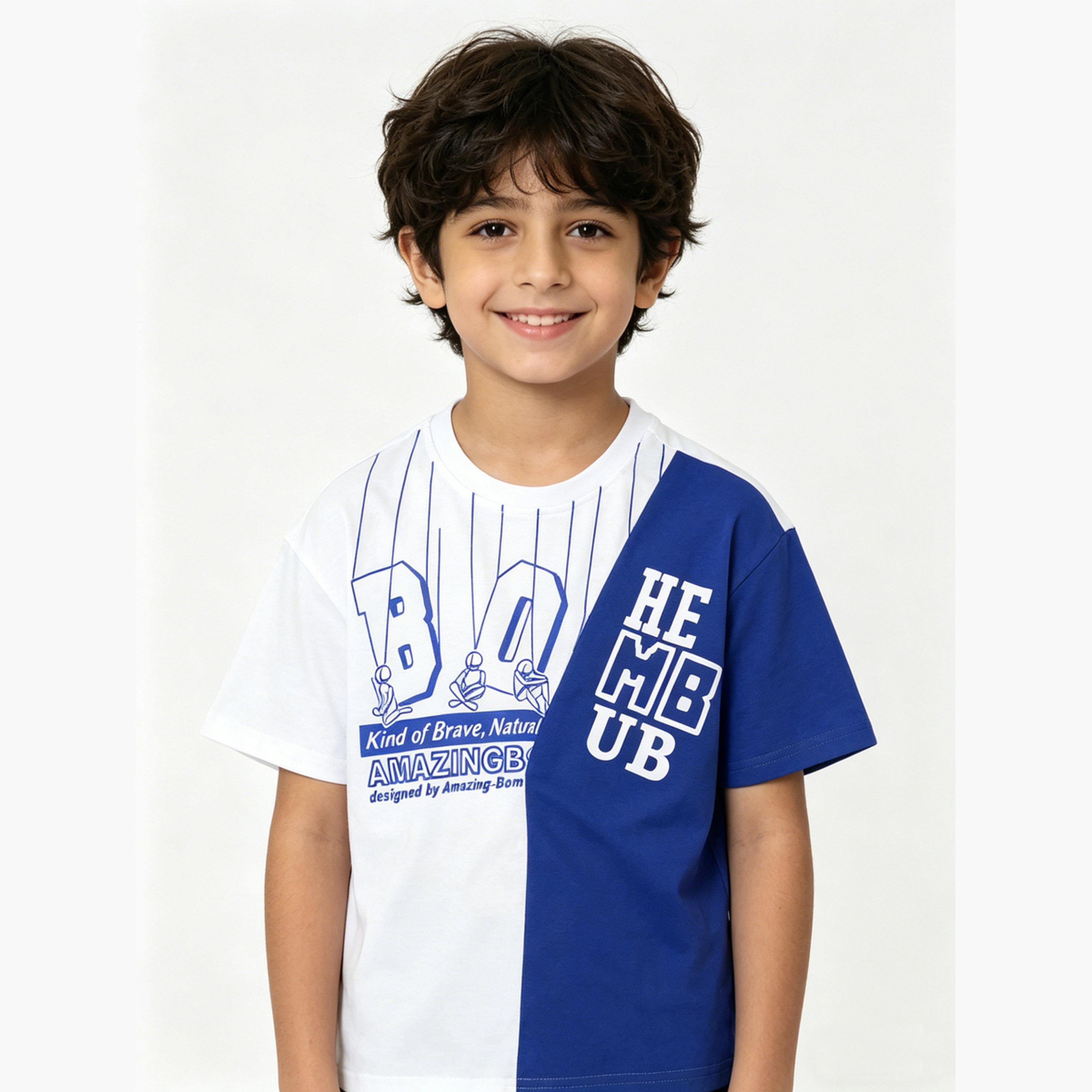 Take Two Boys Graphic Print Cotton Regular Fit T-Shirt-boys-clothing-tshirtsandpolos-image-4