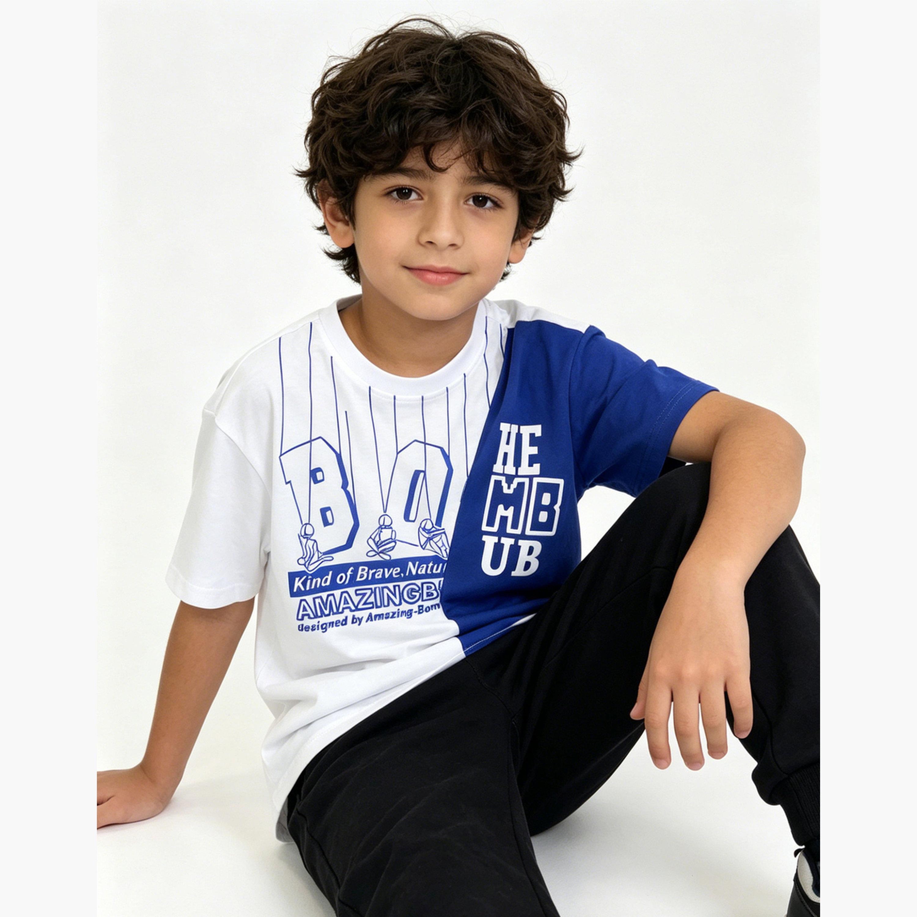 Take Two Boys Graphic Print Cotton Regular Fit T-Shirt-boys-clothing-tshirtsandpolos-image-5