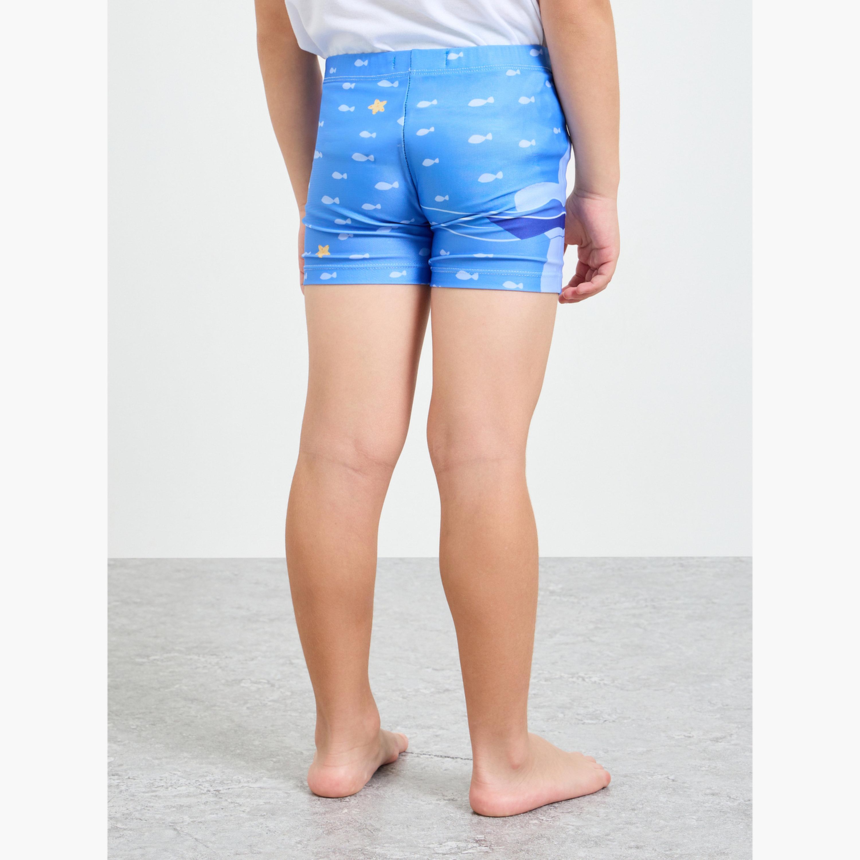 شورت سباحة بطبعة جرافيك-boys-clothing-swimwear-image-4