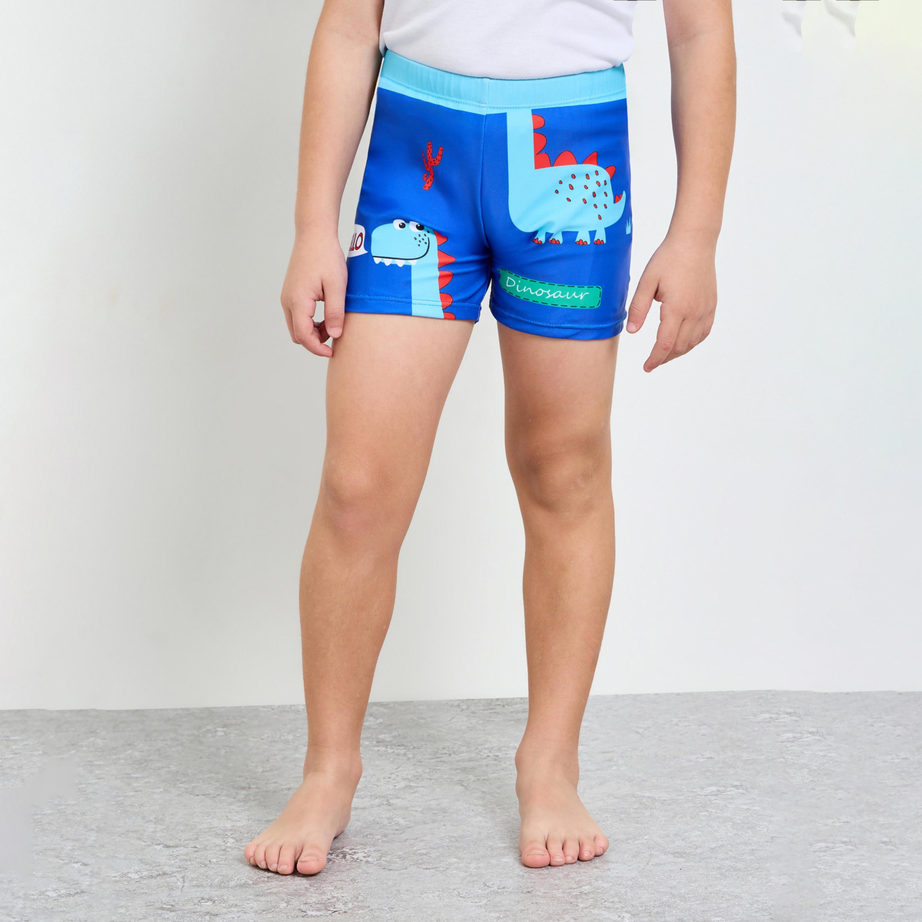 Styli Teens Dinosaur Print Swim Shorts-boys-clothing-swimwear-image-1