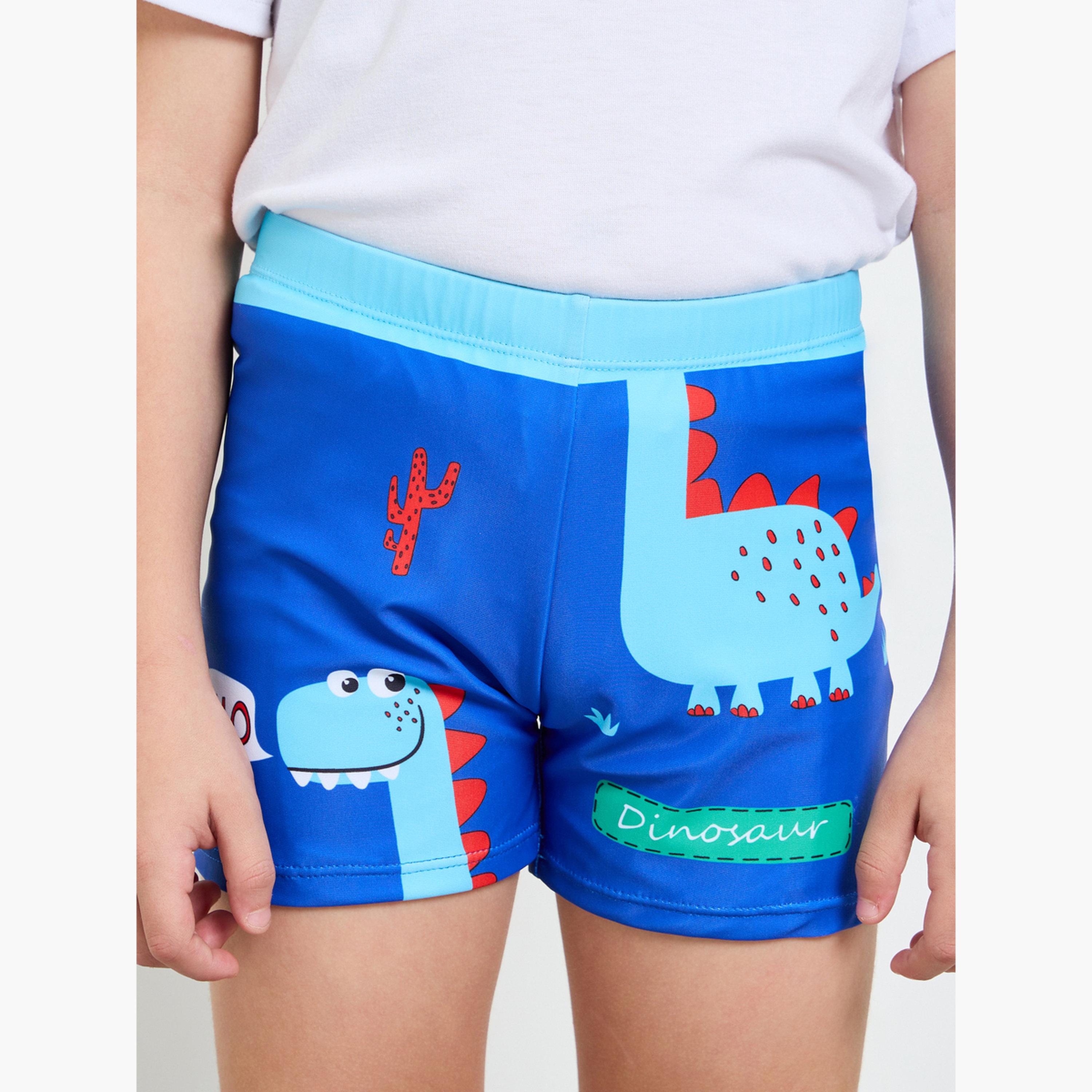 Styli Teens Dinosaur Print Swim Shorts-boys-clothing-swimwear-image-3