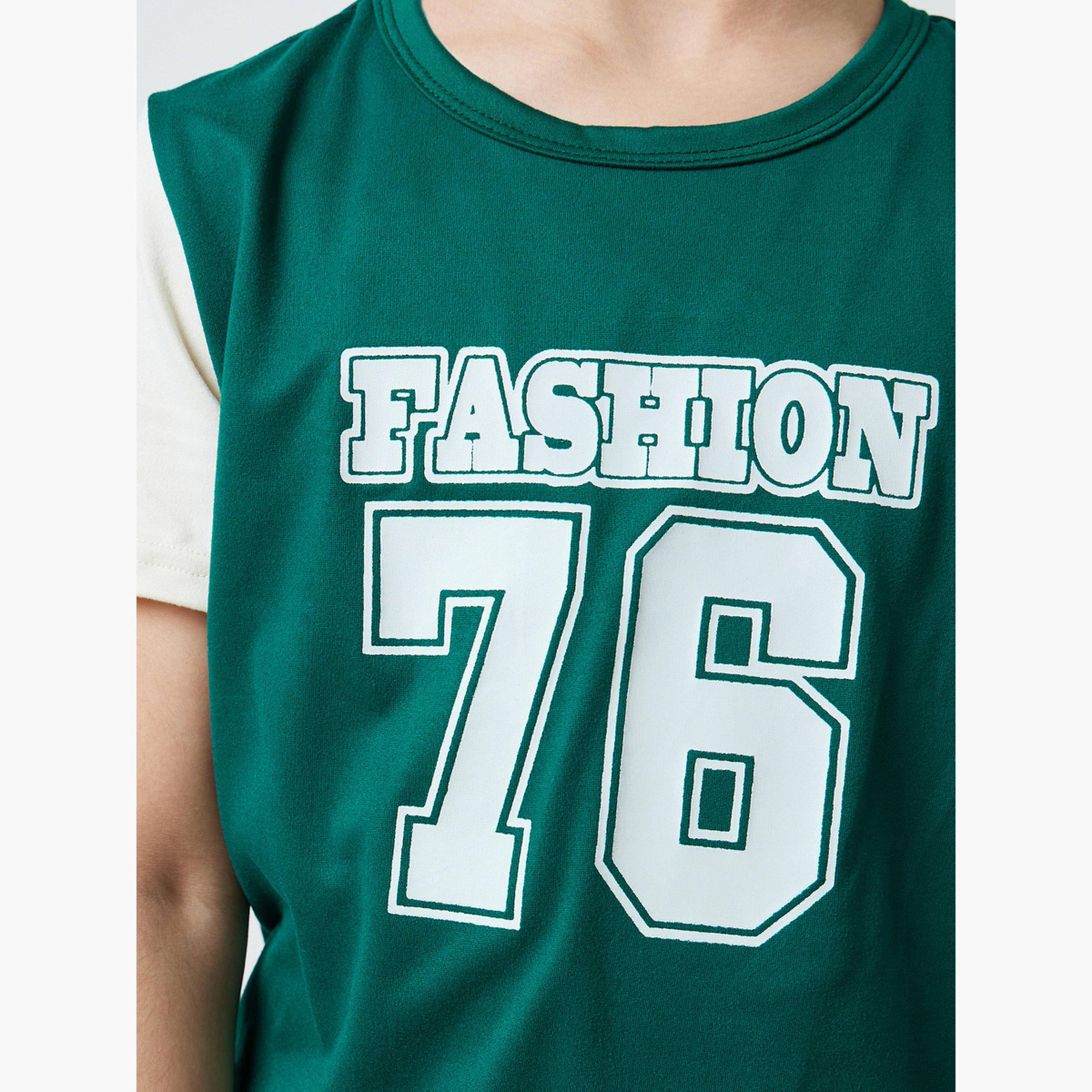 Styli Boys Green Graphic T-Shirt and Shorts Sport Set-boys-clothing-setsandcoords-image-6