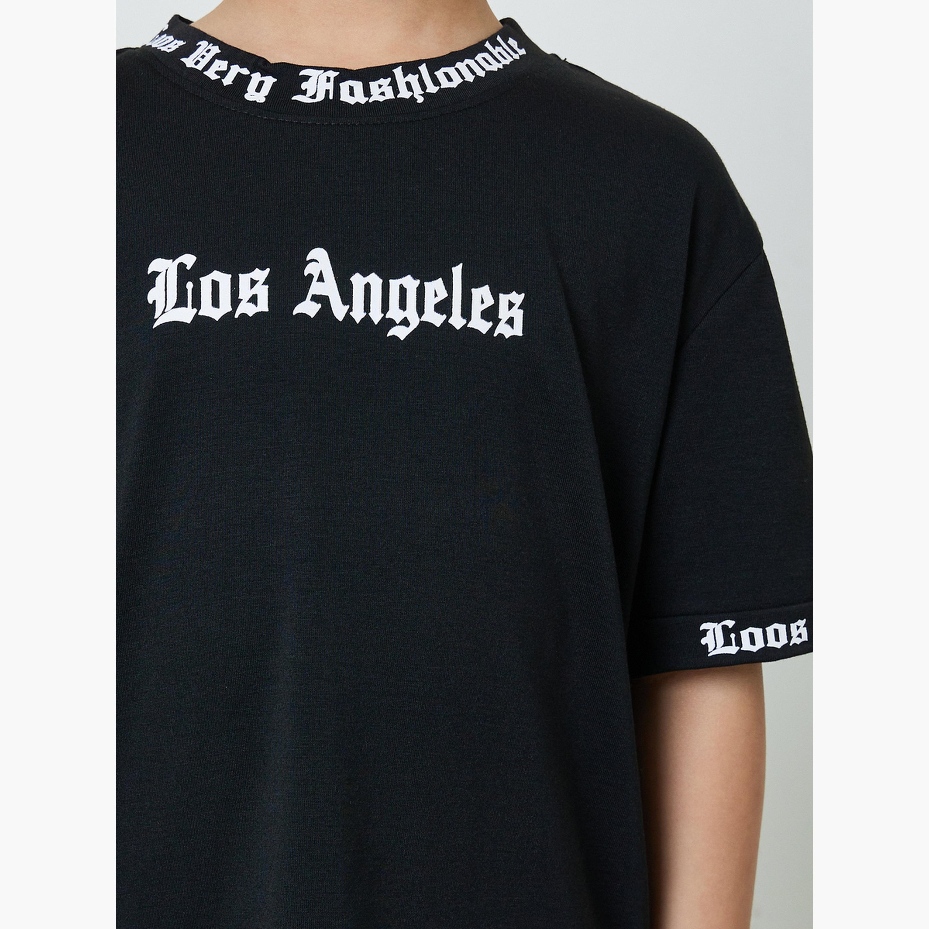 طقم من شورت وتيشيرت بطبعة شعار للأولاد-boys-clothing-setsandcoords-image-6