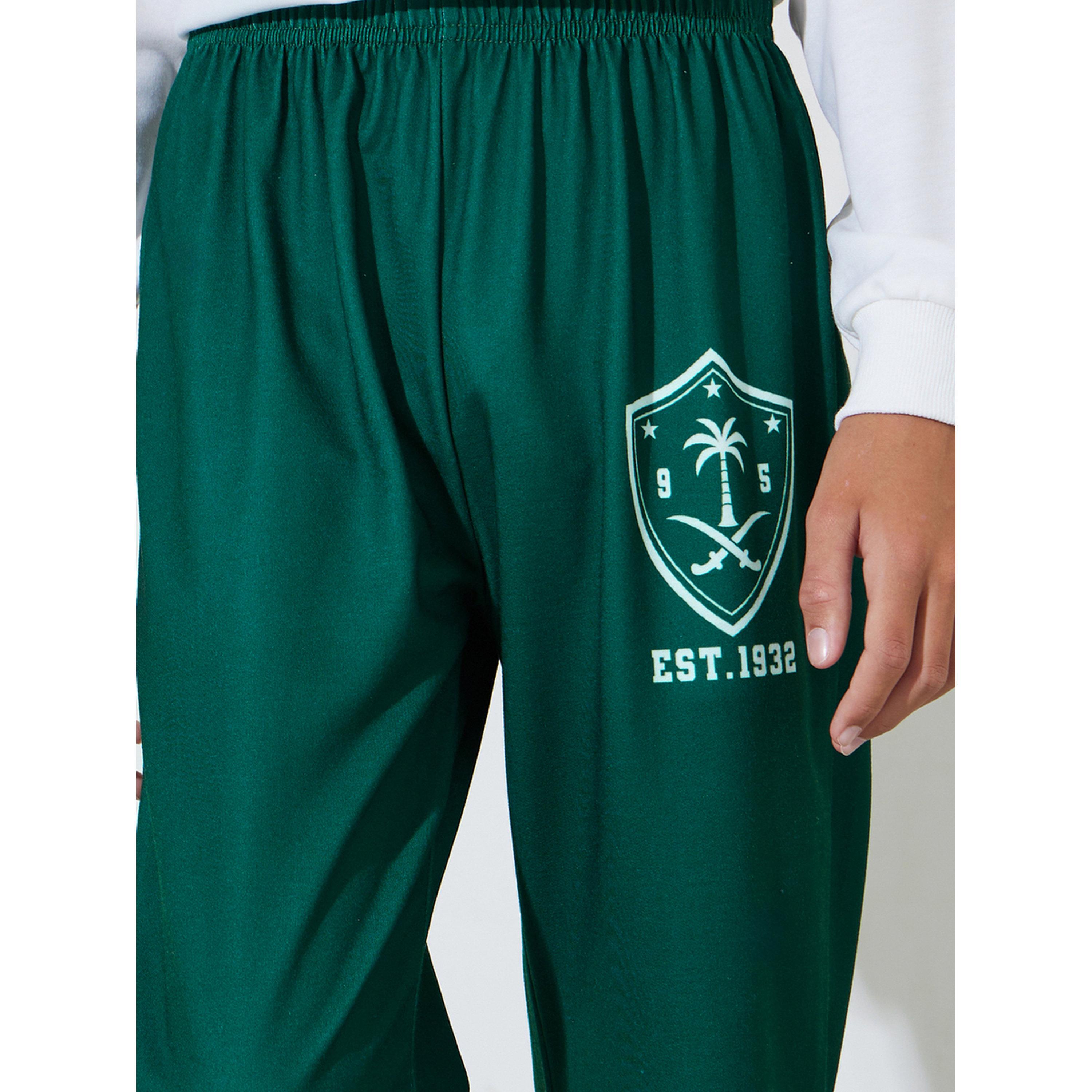 مجموعة من بنطال جوغر وسويت شيرت بقبعة لليوم الوطني للبنين-boys-clothing-setsandcoords-image-4