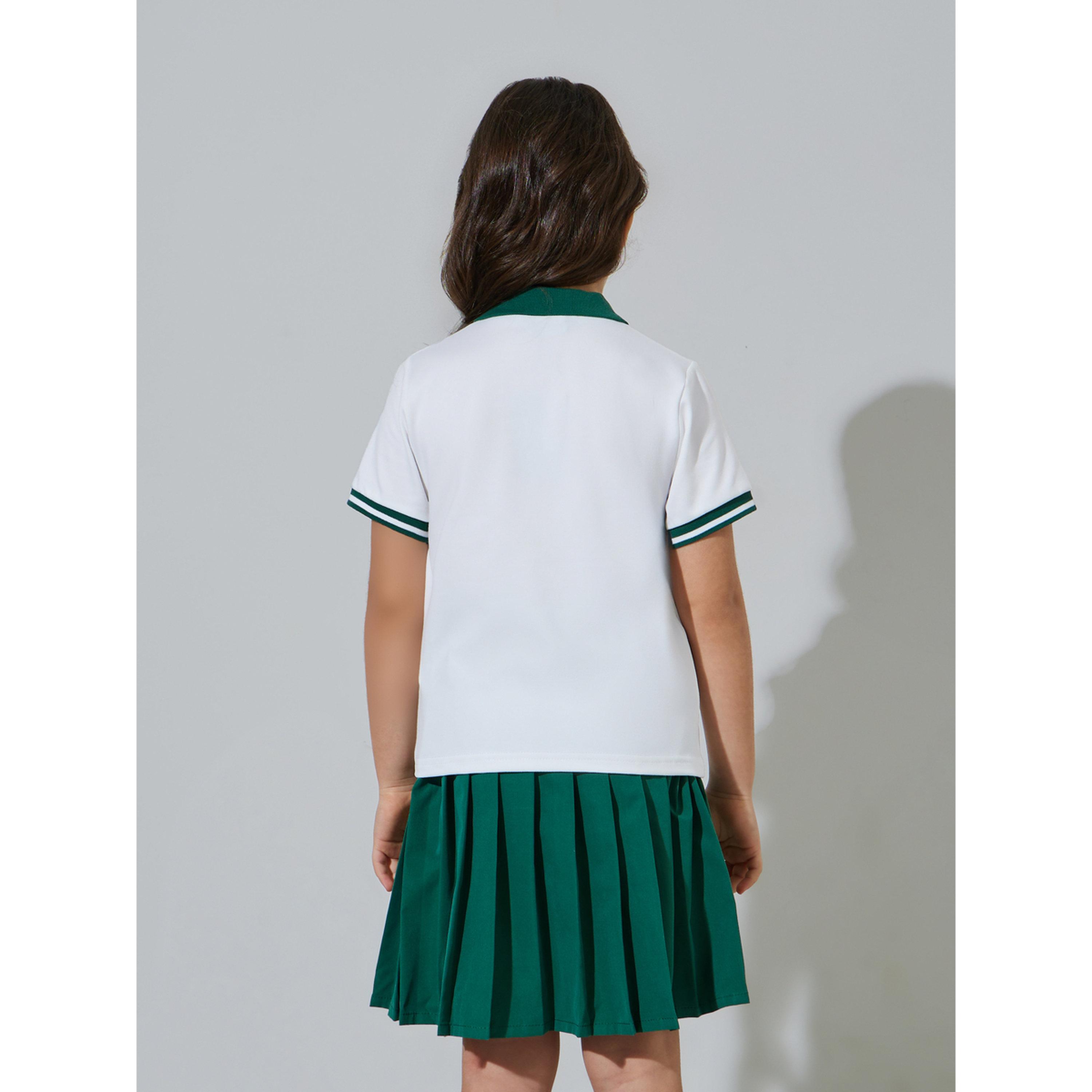 مجموعة من تنورة بكسرات وتيشيرت بولو اليوم الوطني السعودي للبنات-girls-clothing-setsandcoords-image-4
