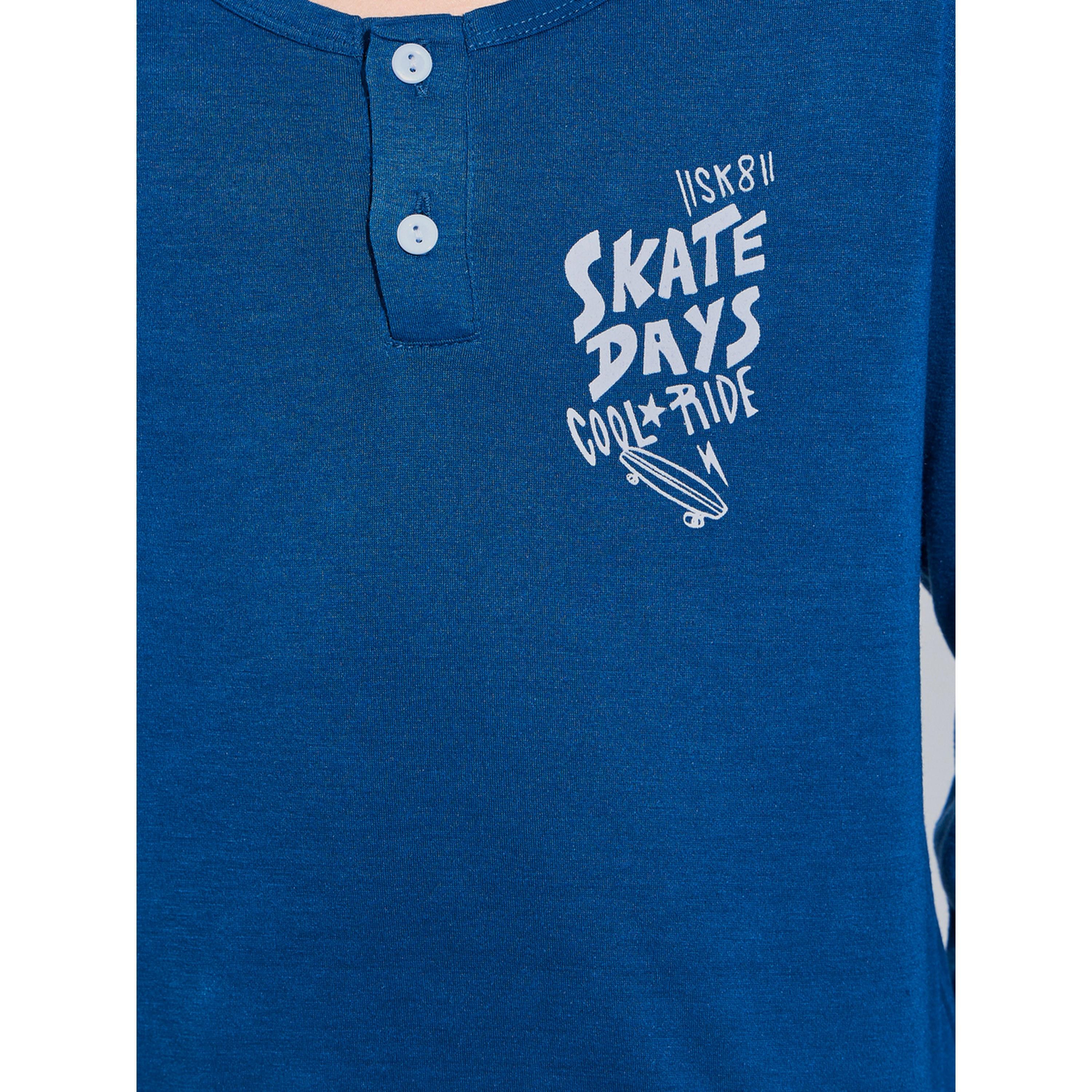 طقم بيجاما من بنطال مخطط وتيشيرت مطبوع بأكمام طويلة للأولاد باللون الأزرق-boys-clothing-nightwear-image-6