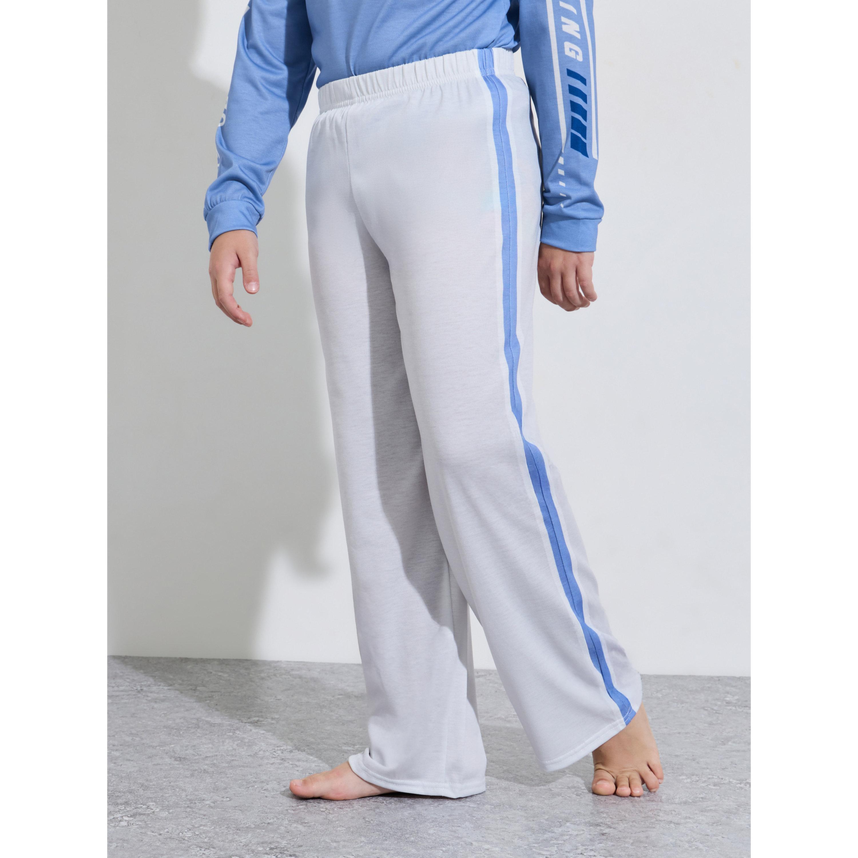 Styli Teen Boys Blue Printed Long Sleeves T-Shirt and Side Striped Pants Pyjama Set-boys-clothing-nightwear-image-5