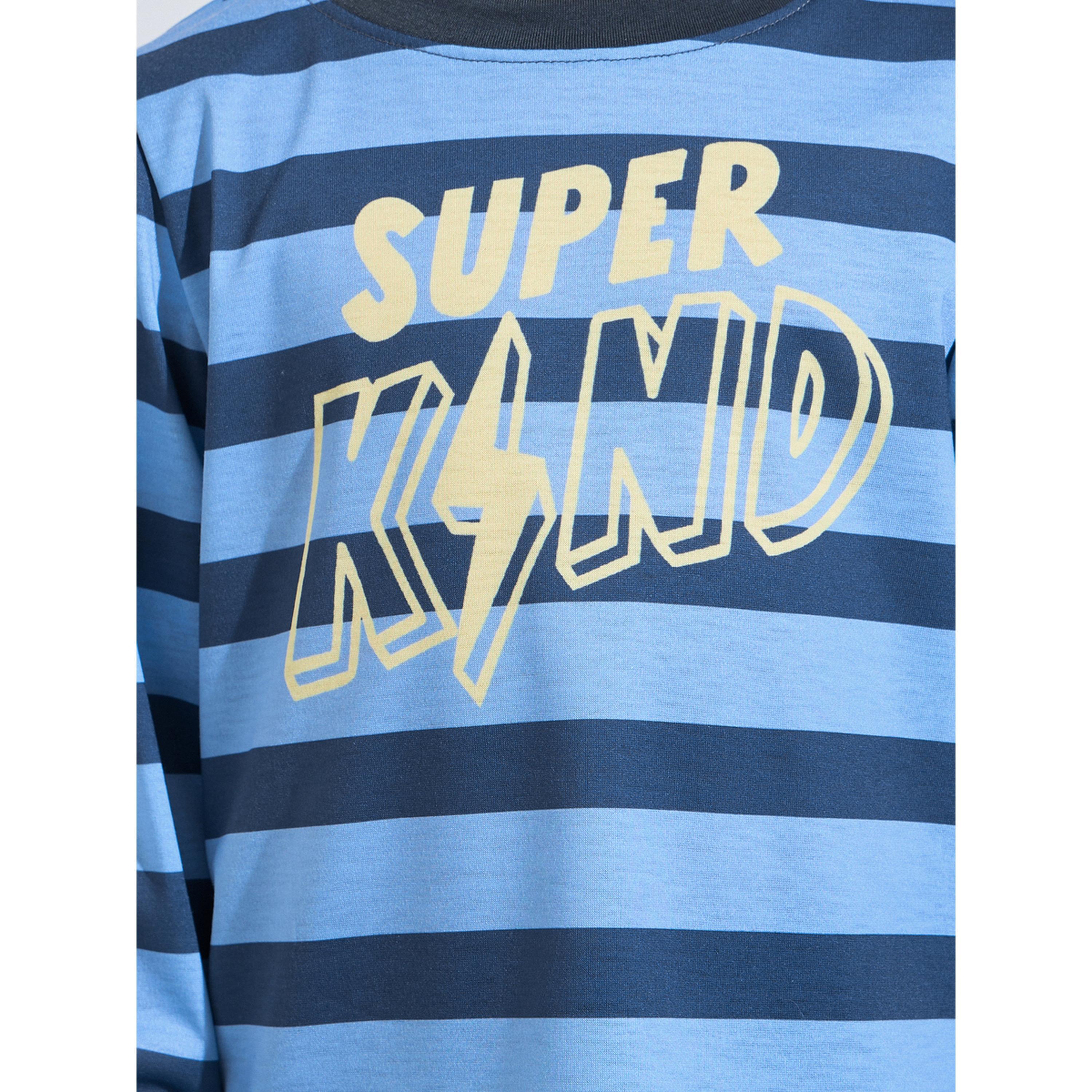 طقم بيجاما من بنطال بأطراف مطاطية وتيشيرت مخطط بأكمام طويلة للأولاد-boys-clothing-nightwear-image-5