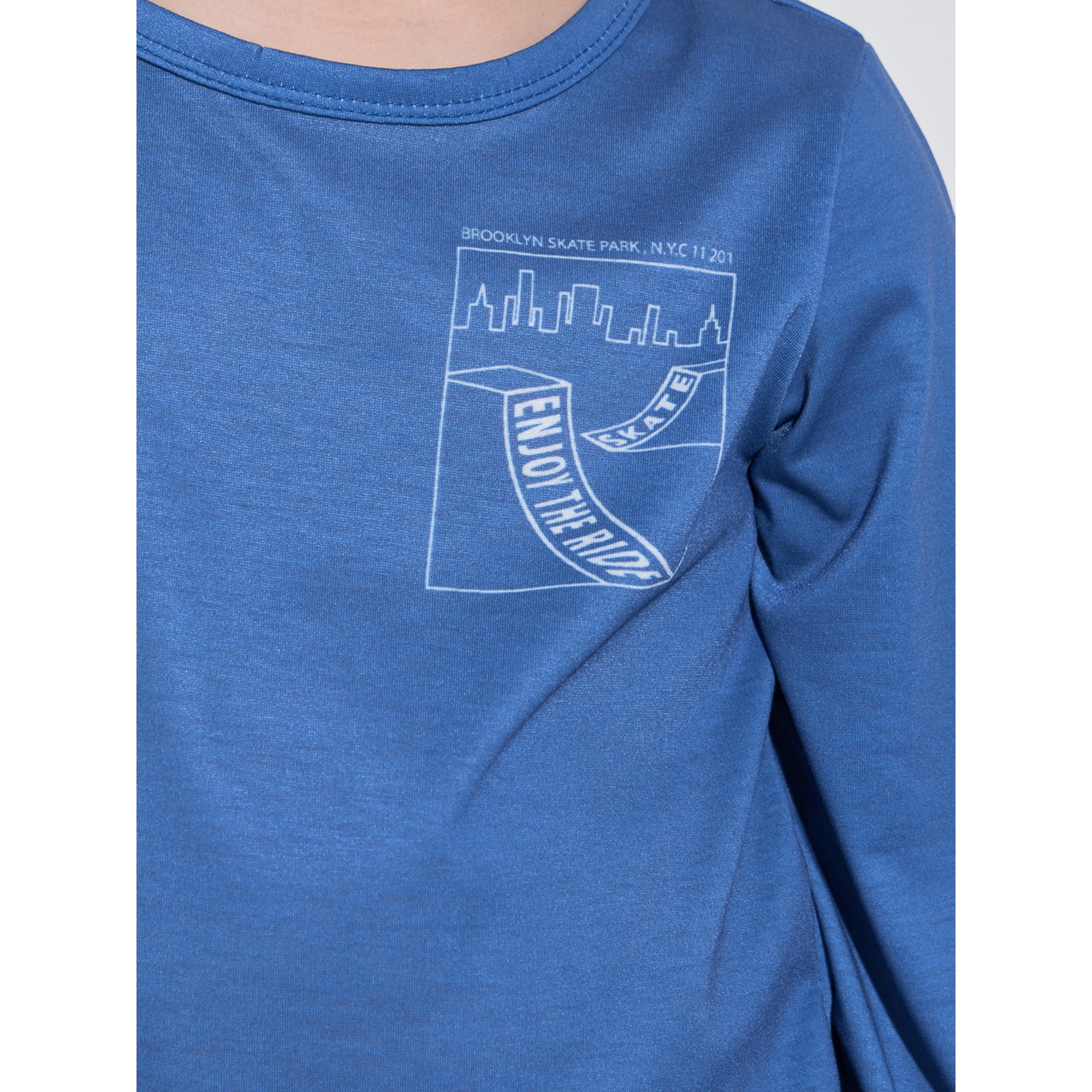 طقم بيجاما من بنطال وتيشيرت بقصة عادية وطبعة جرافيك أزرق للأولاد-boys-clothing-nightwear-image-5