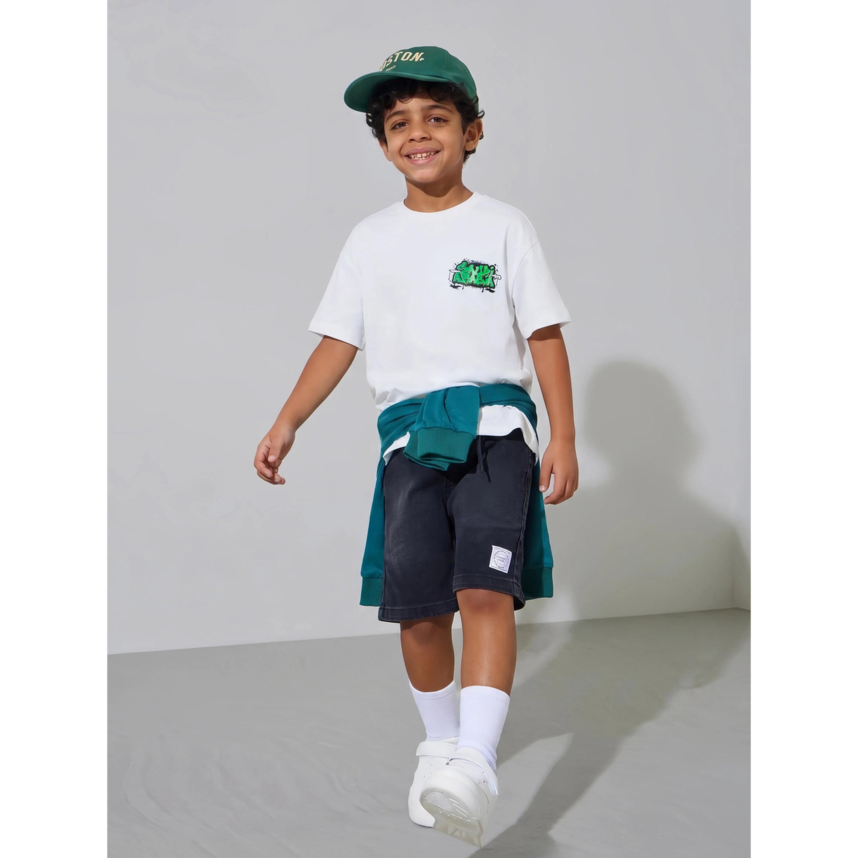 Styli Boys Off White Graphic Print Oversized T-Shirt-boys-clothing-tshirtsandpolos-image-2