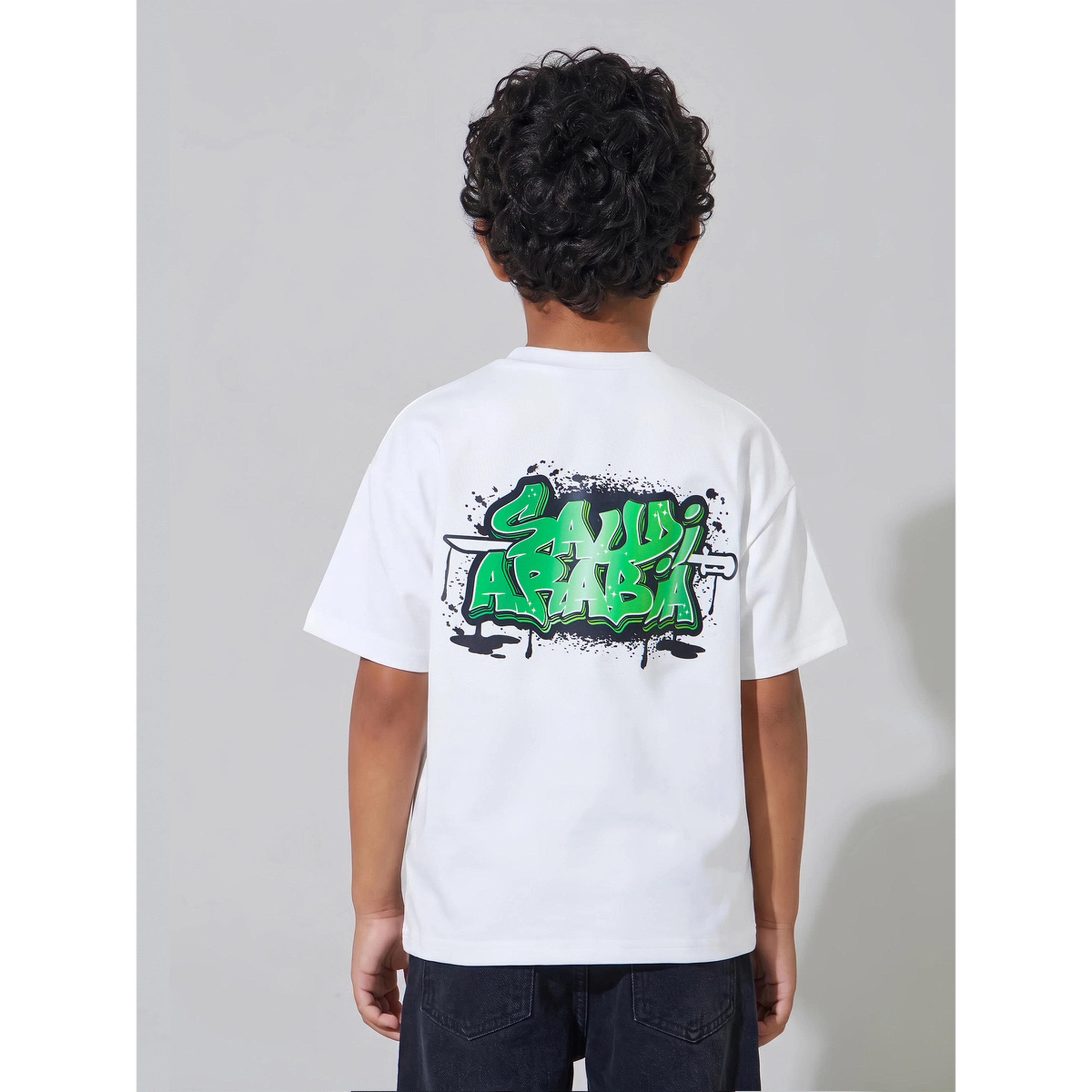 Styli Boys Off White Graphic Print Oversized T-Shirt-boys-clothing-tshirtsandpolos-image-3