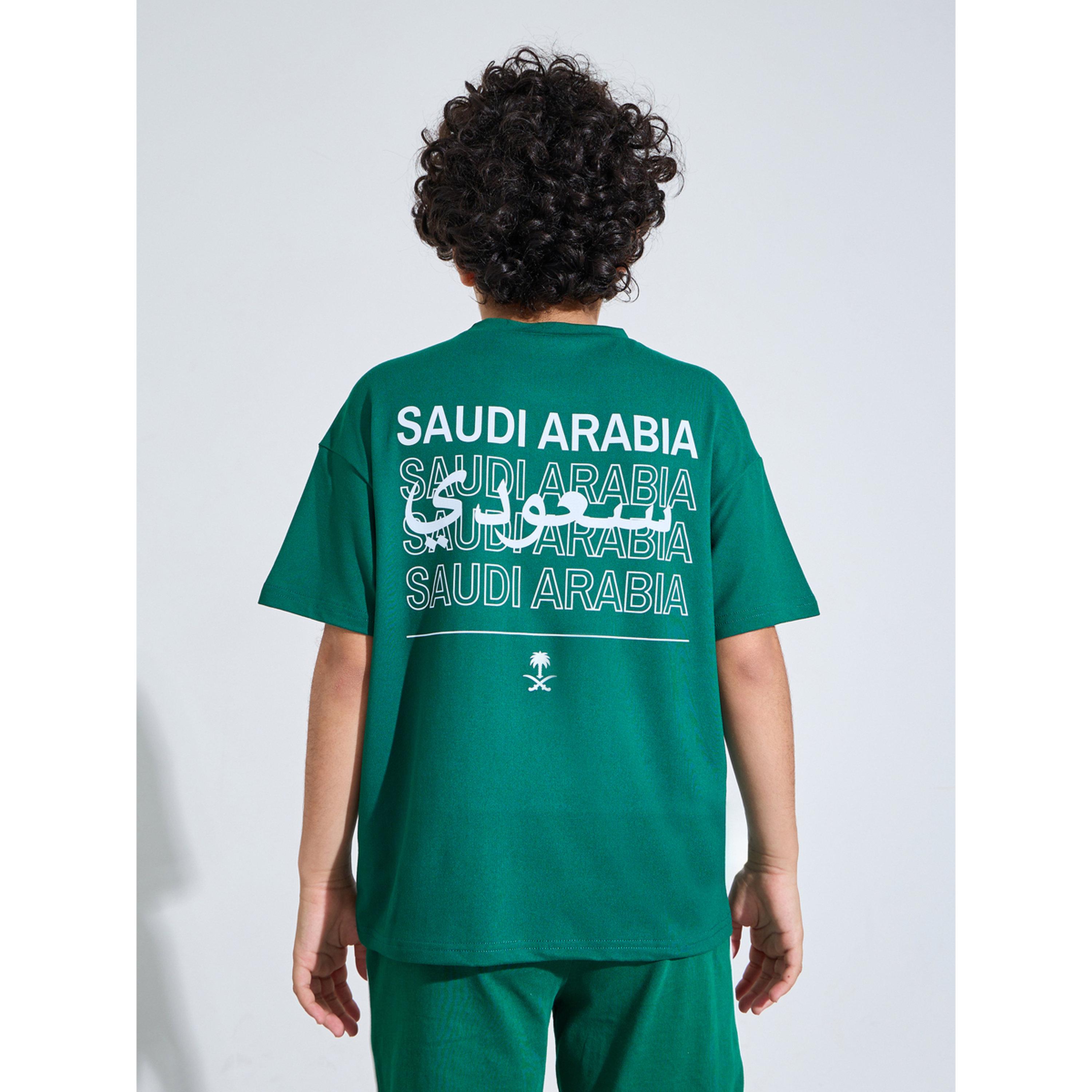 Styli Teen Boys Dark Green KSA National Day Print Oversized T-Shir-boys-clothing-tshirtsandpolos-image-3