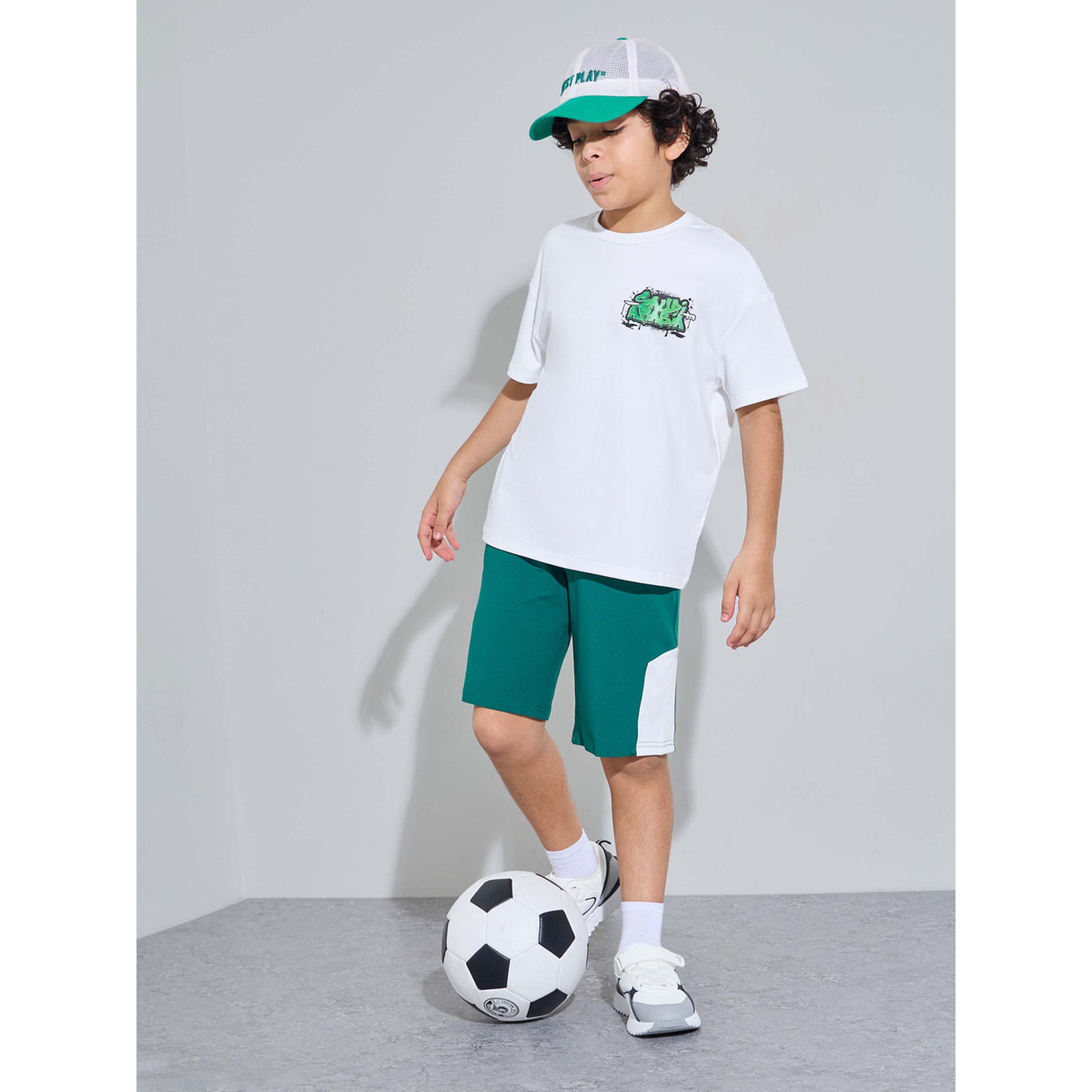 Styli Teen Boys off White KSA National Day Print Oversized T-Shirt-boys-clothing-tshirtsandpolos-image-2