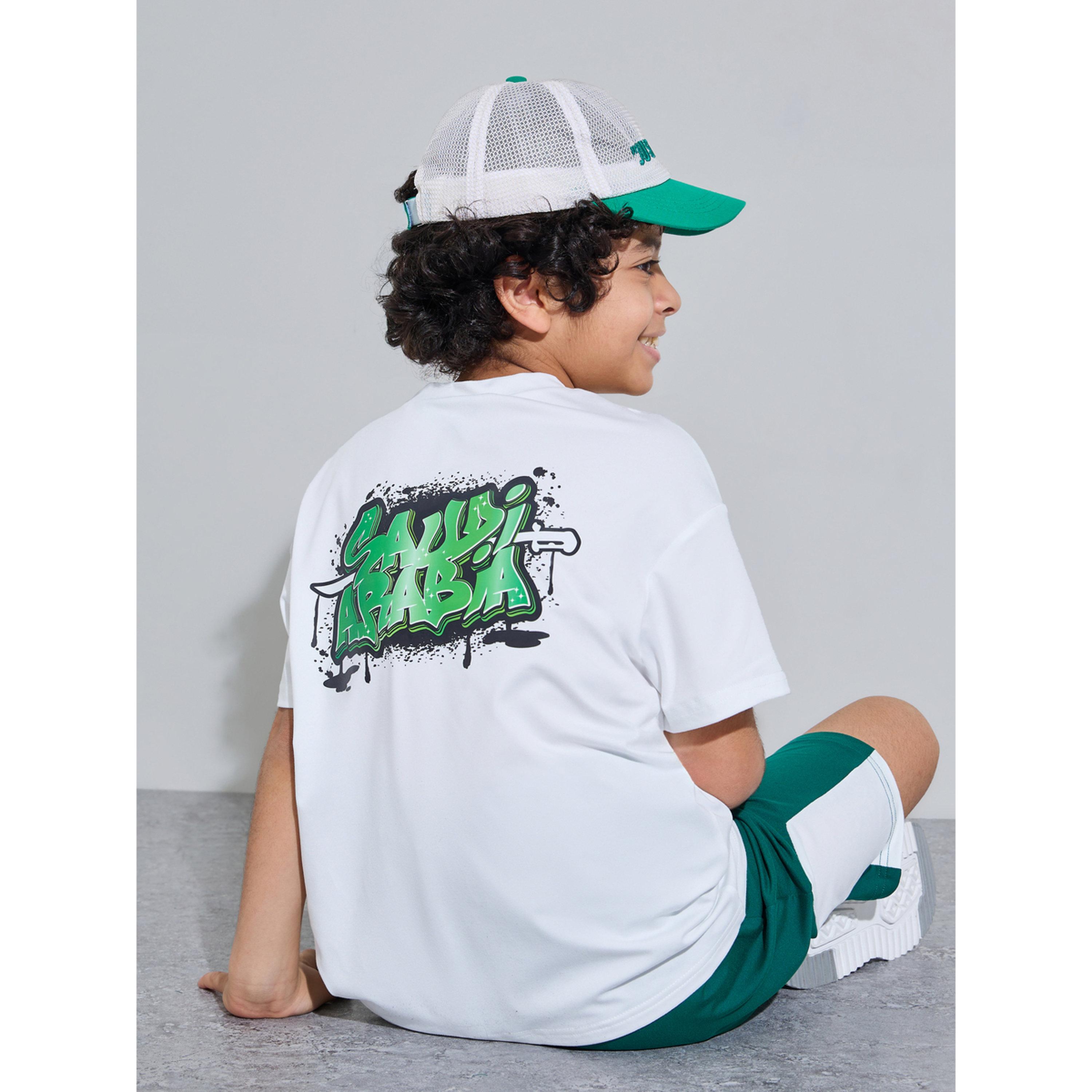 Styli Teen Boys off White KSA National Day Print Oversized T-Shirt-boys-clothing-tshirtsandpolos-image-4