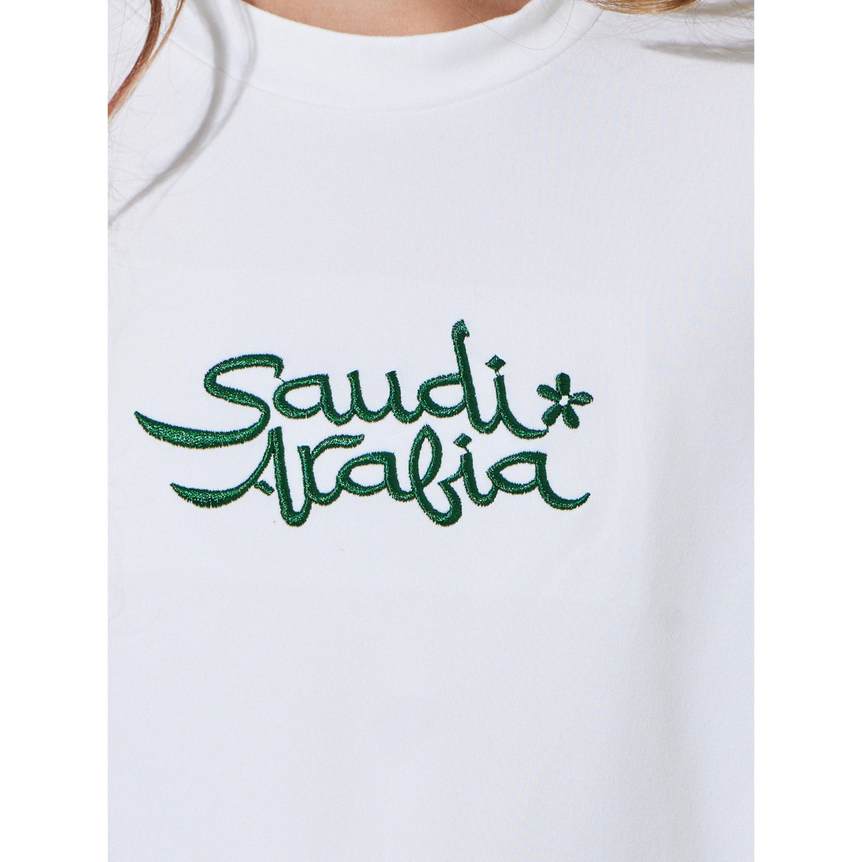 Styli Girls Off White KSA National Day Embroidered T-Shirt with Side Bows-girls-clothing-tshirts-image-6