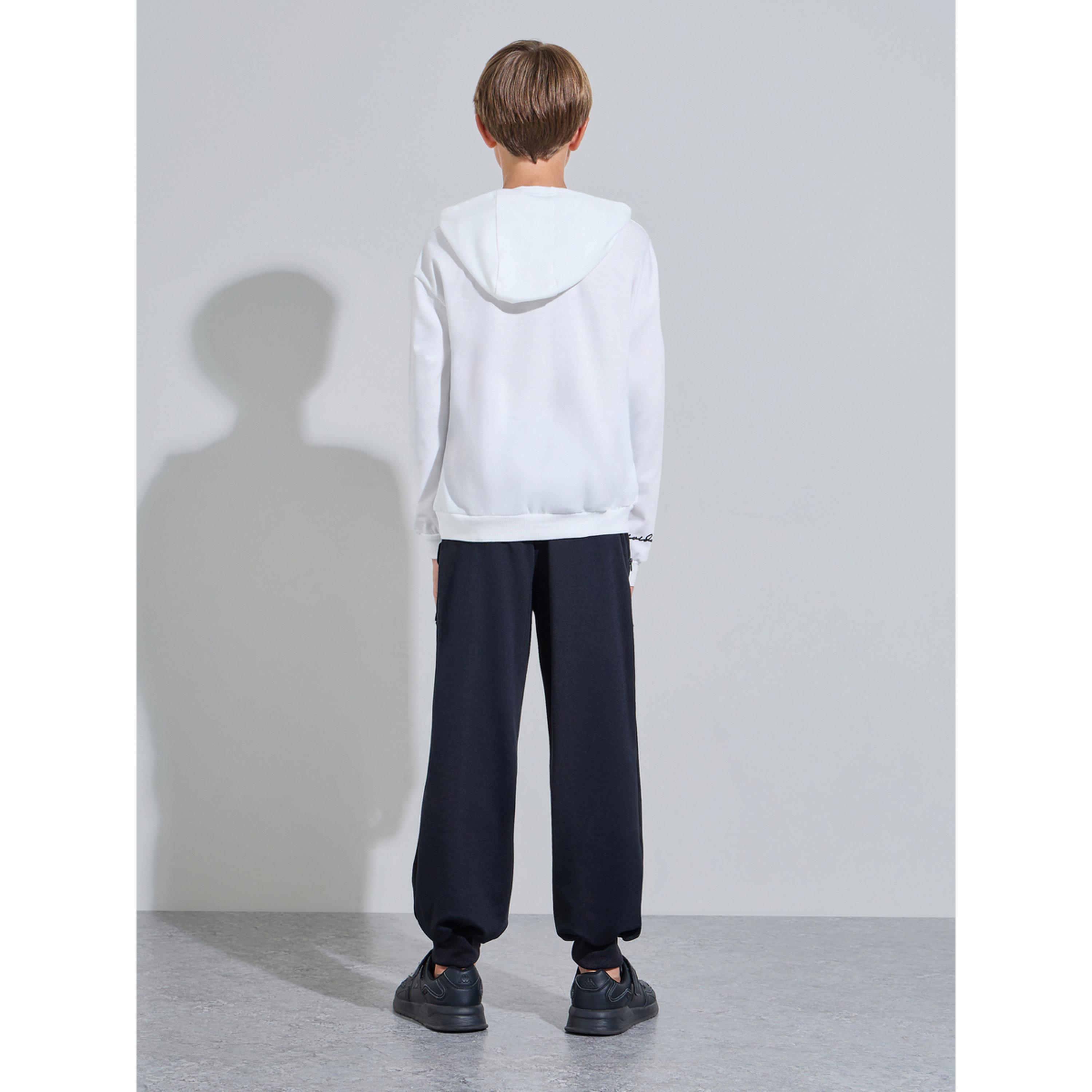 مجموعة من بنطال جوغر وسويت شيرت بقبعة وطبعة جرافيك للأولاد-boys-clothing-setsandcoords-image-3