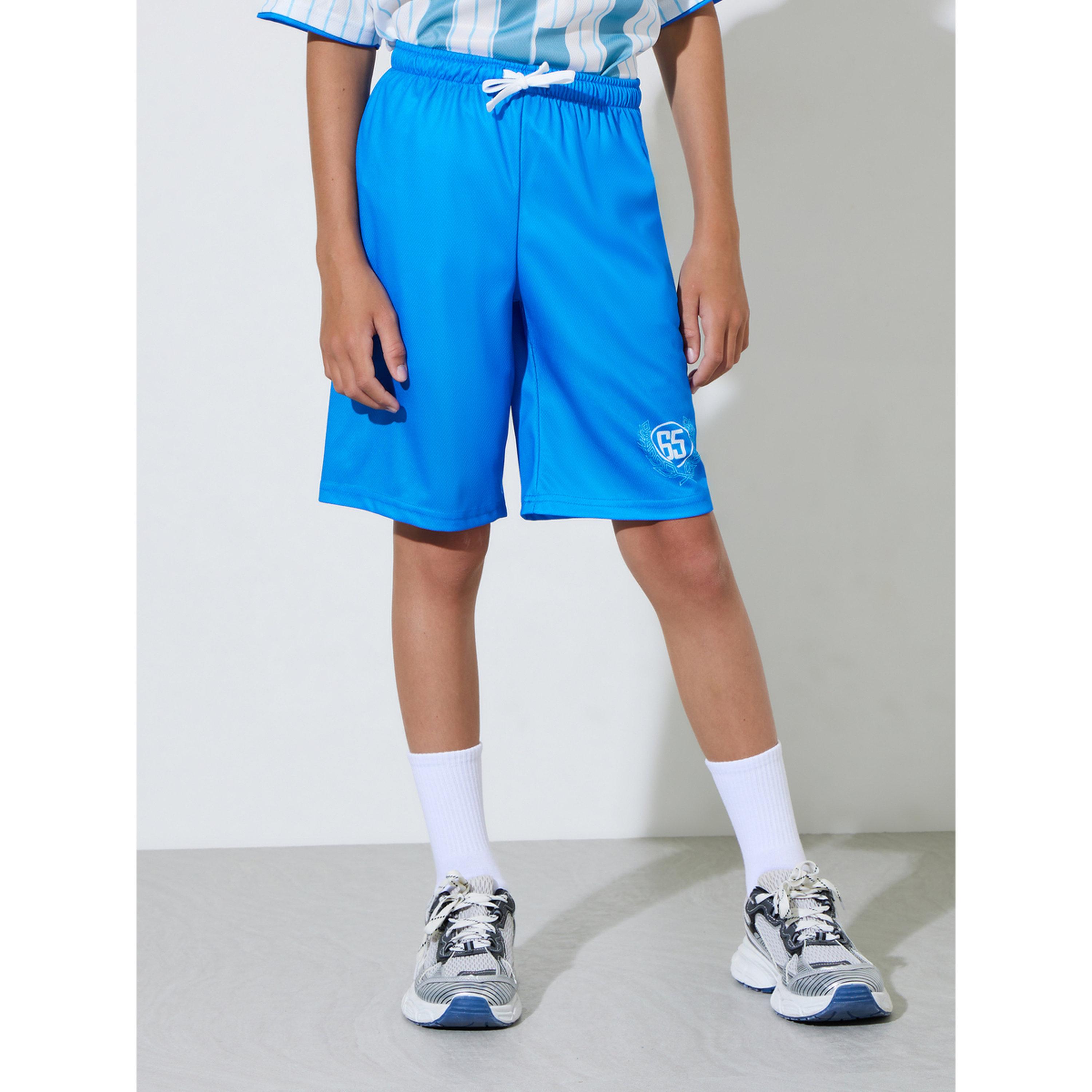 مجموعة من شورت وتيشيرت واسع مخطط بطبعة جرافيك للأولاد الكبار-boys-clothing-setsandcoords-image-6