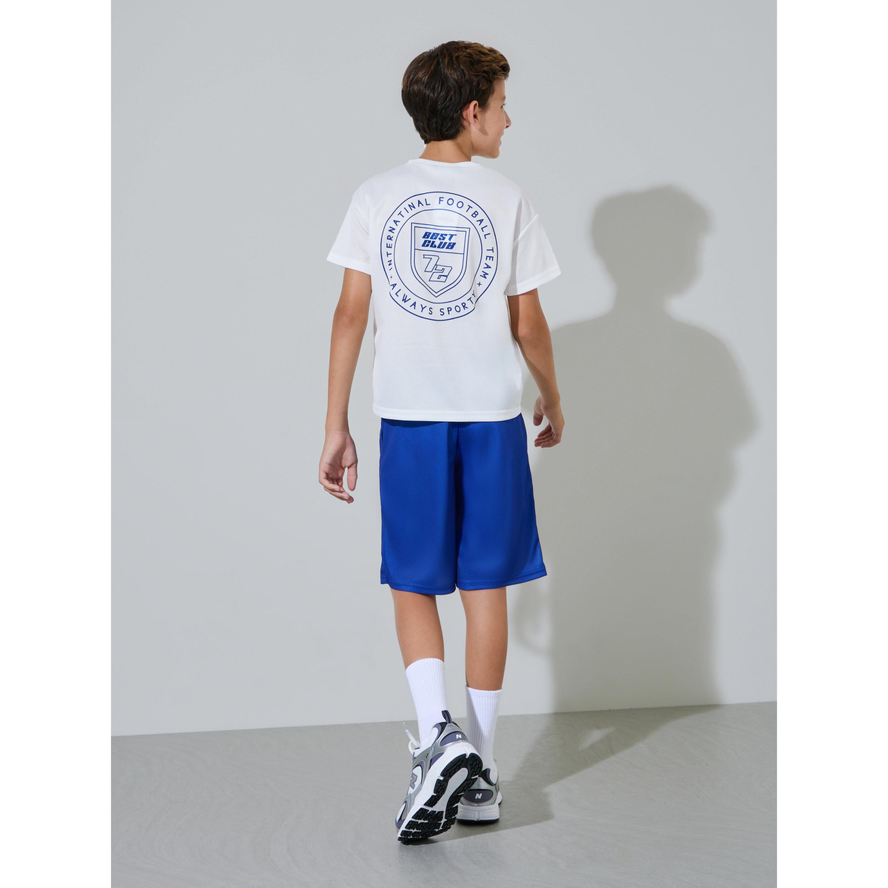 مجموعة من شورت وتيشيرت واسع بطبعة جرافيك للأولاد الكبار-boys-clothing-setsandcoords-image-4