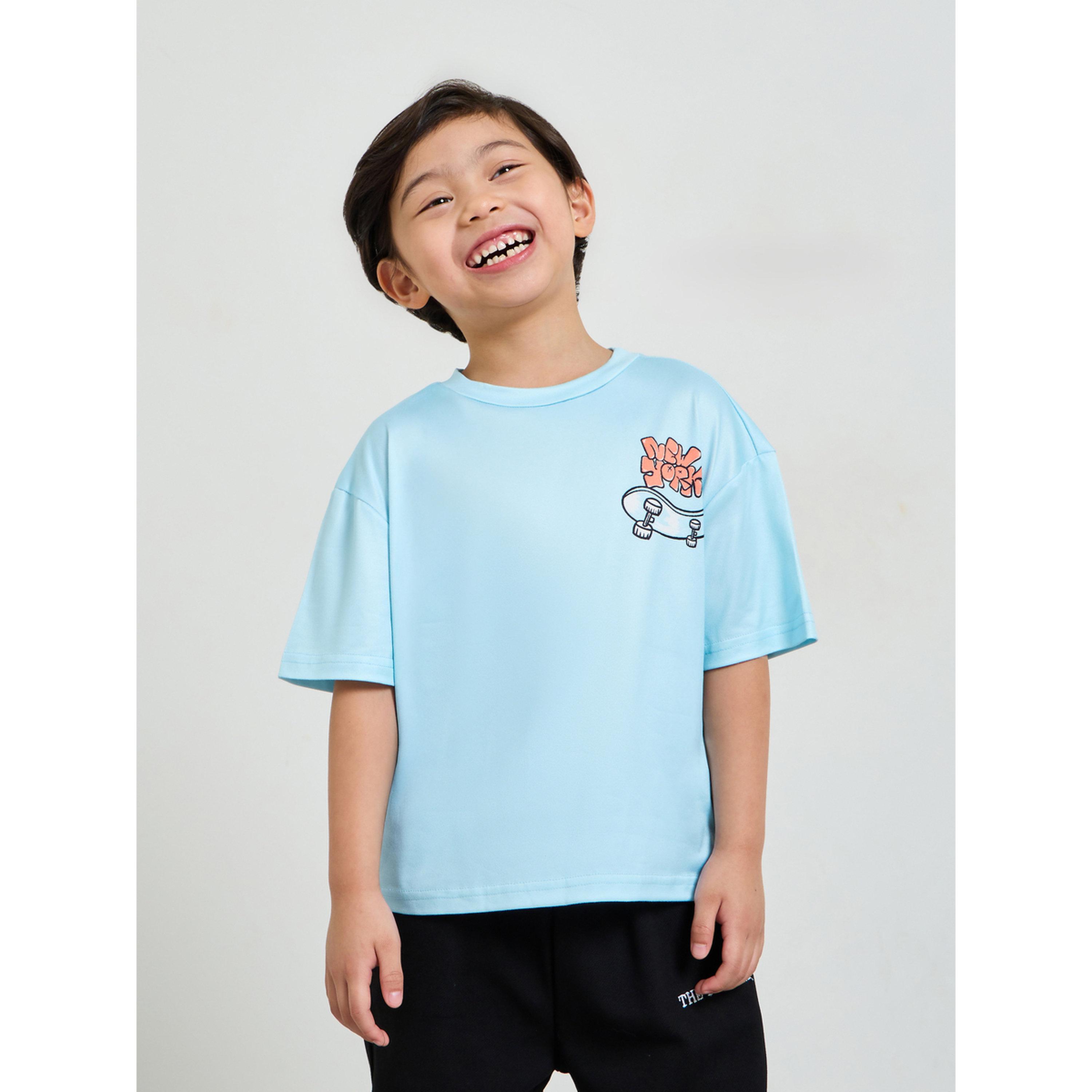 تيشيرت واسع بطبعة لوح تزلج للأولاد-boys-clothing-tshirtsandpolos-image-1