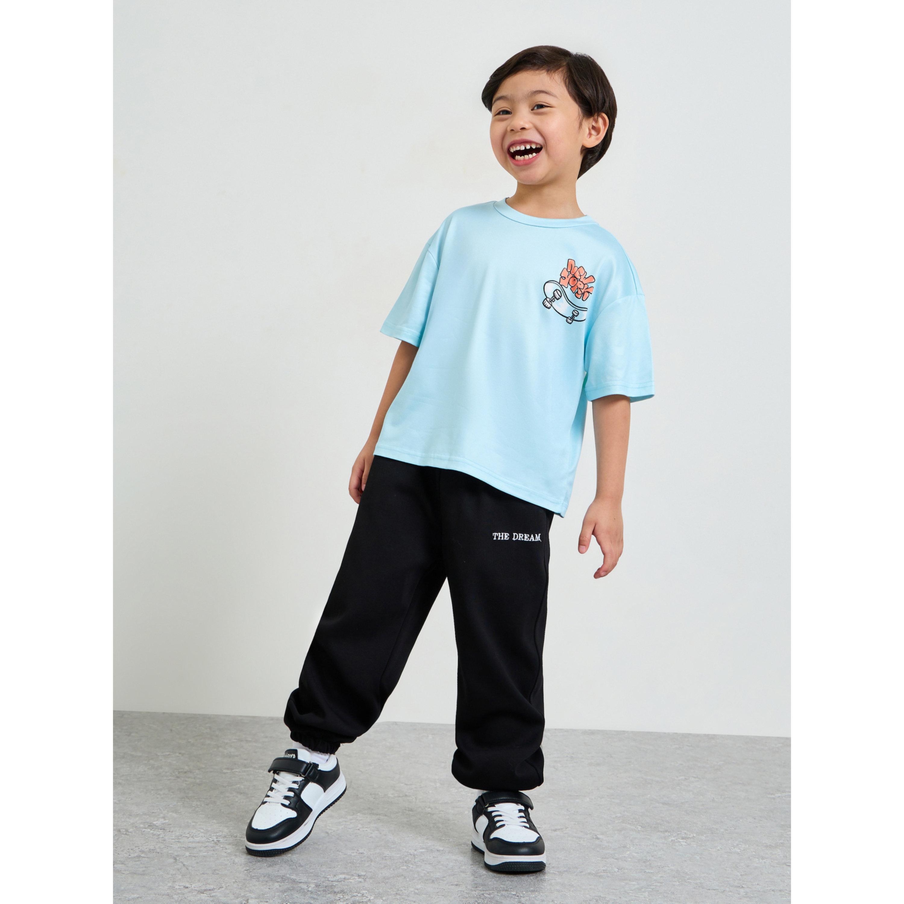تيشيرت واسع بطبعة لوح تزلج للأولاد-boys-clothing-tshirtsandpolos-image-2