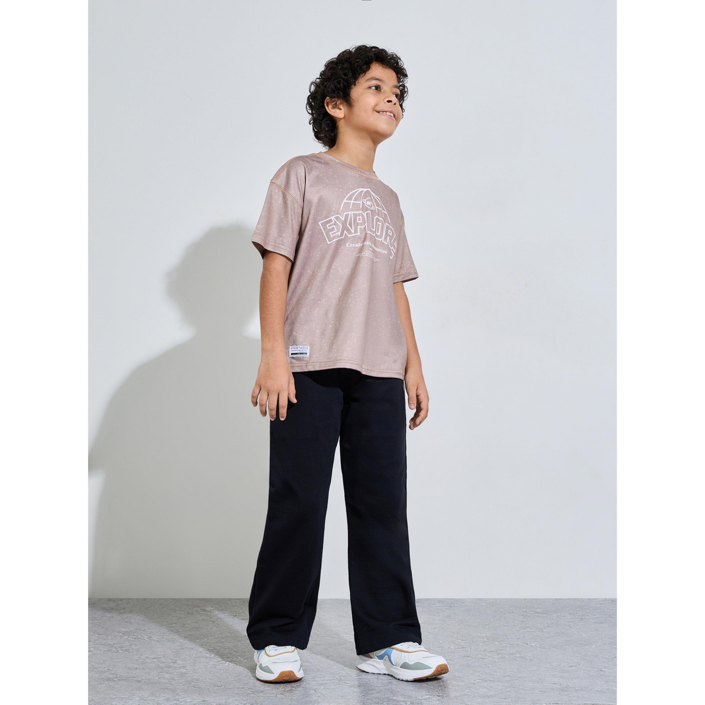 Styli Teen Boys Beige Graphic Relaxed T-Shirt-boys-clothing-tshirtsandpolos-image-2