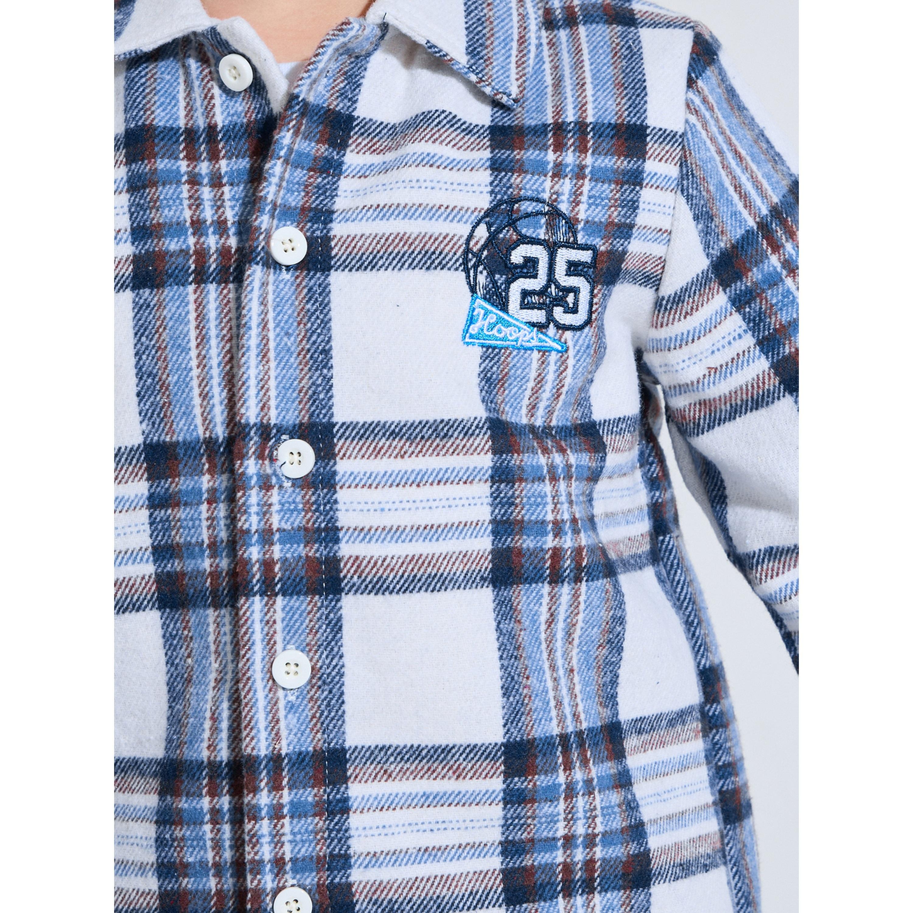 قميص بياقة وأكمام طويلة وطبعة كاروهات للأولاد-boys-clothing-shirts-image-5