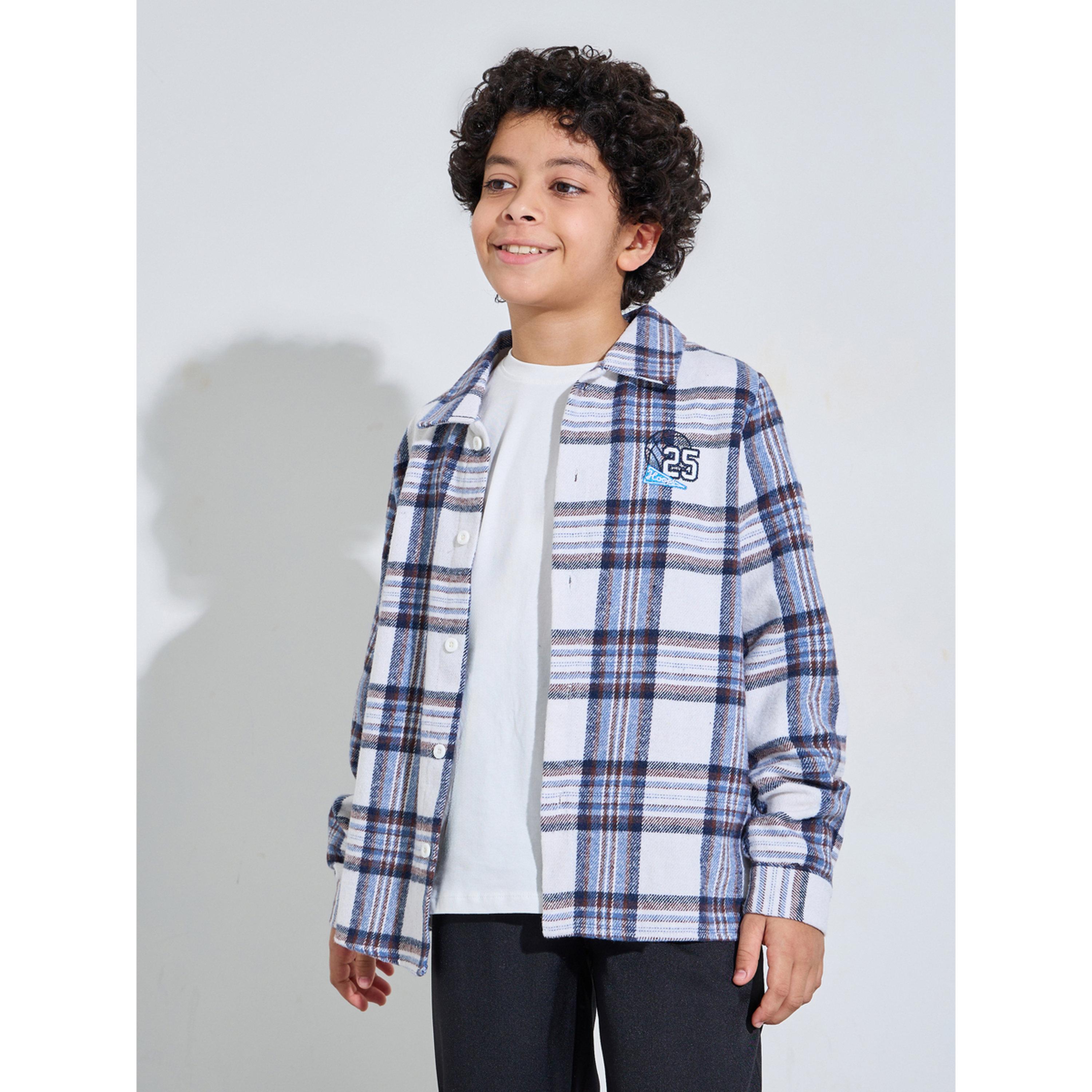 ستيلي قميص كاروهات متعدد الألوان بأزرار وتطريز-boys-clothing-shirts-image-3
