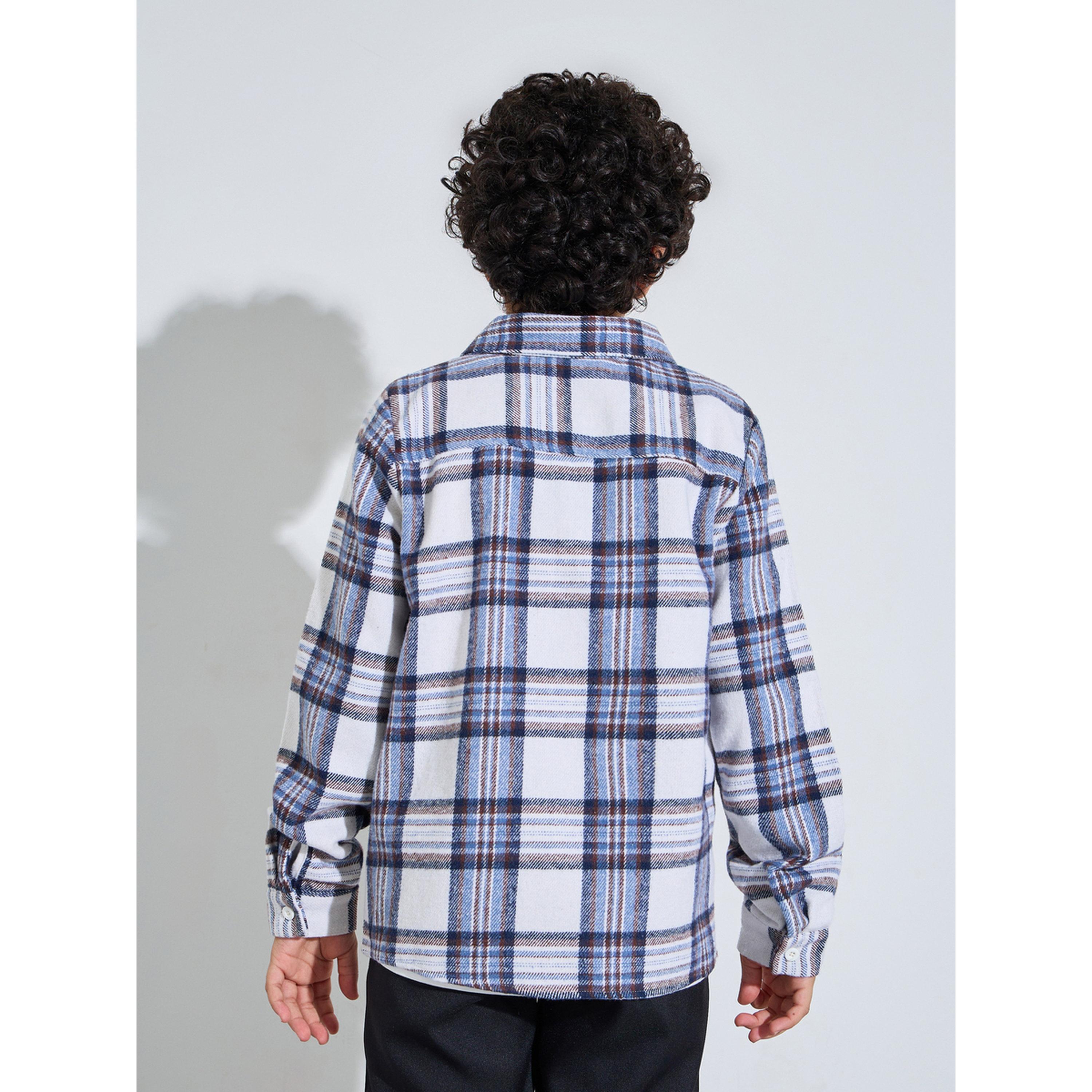 ستيلي قميص كاروهات متعدد الألوان بأزرار وتطريز-boys-clothing-shirts-image-4