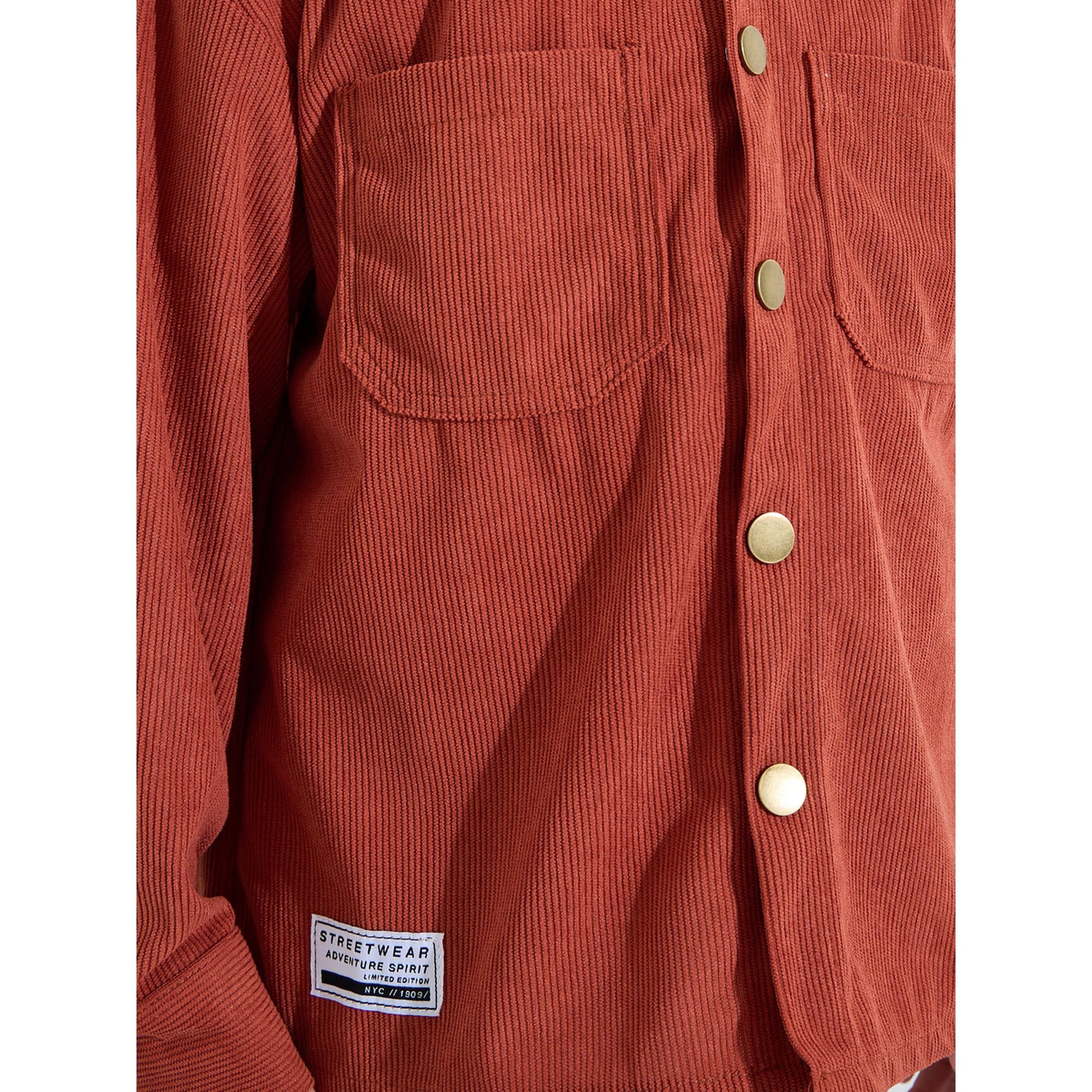 قميص جاكيت كوردروي بأزرار كبس وغطاء رأس واسع للأولاد-boys-clothing-shirts-image-5