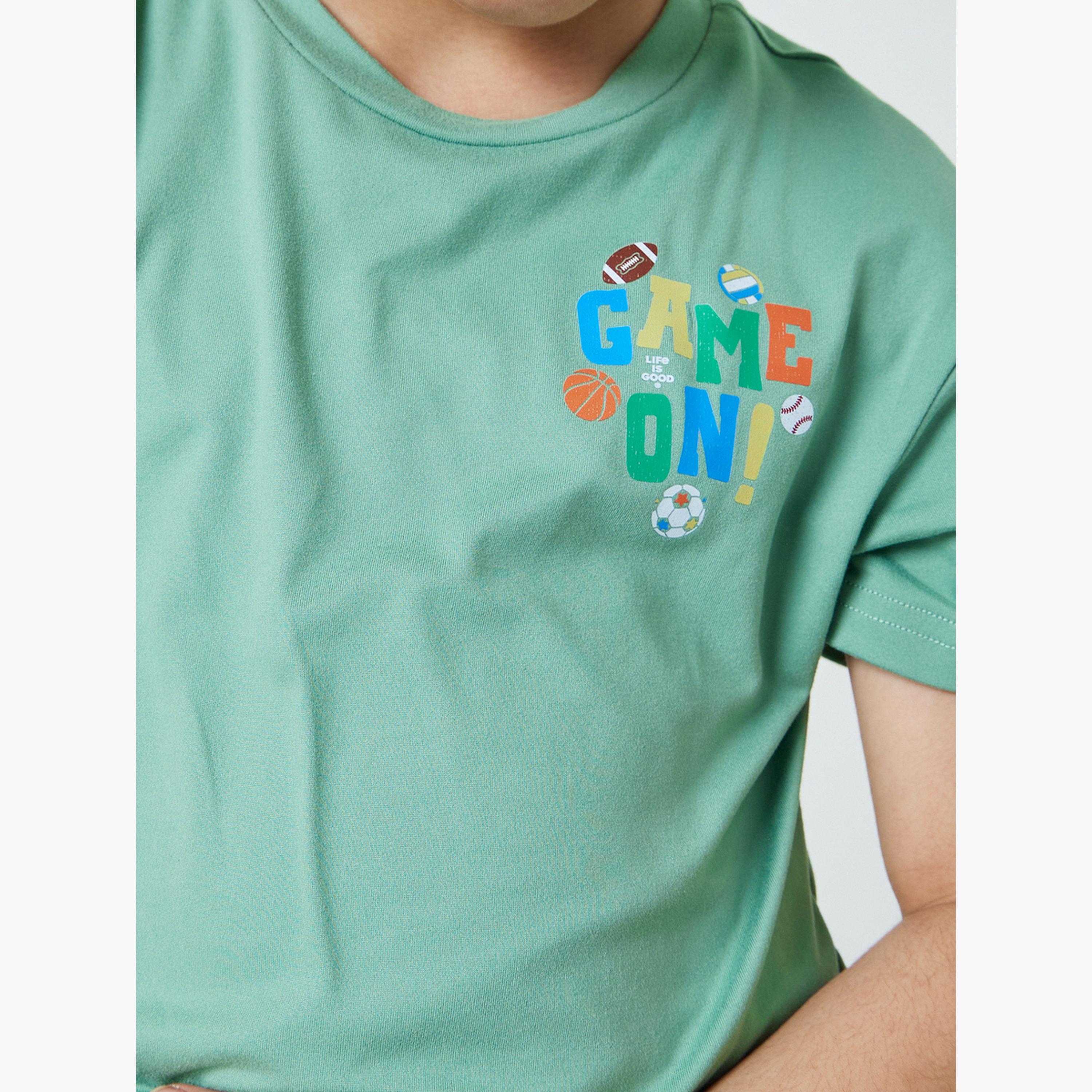 Styli Boys Green Sports Graphic Oversized Fit T-Shirt-boys-clothing-tshirtsandpolos-image-5