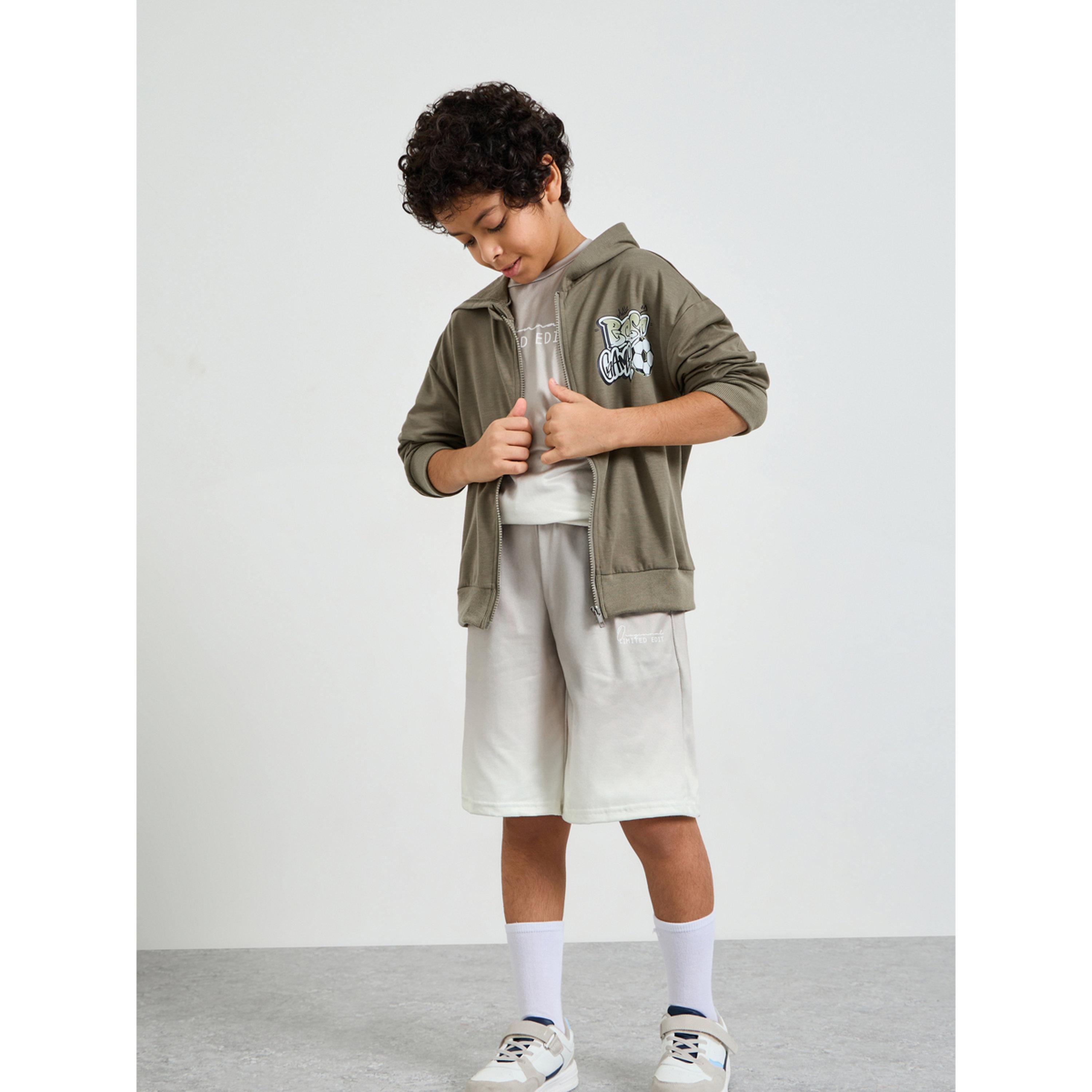 Styli Teen Boys Green Football print Oversized Hoodie-boys-clothing-winterwear-sweatshirts-image-2