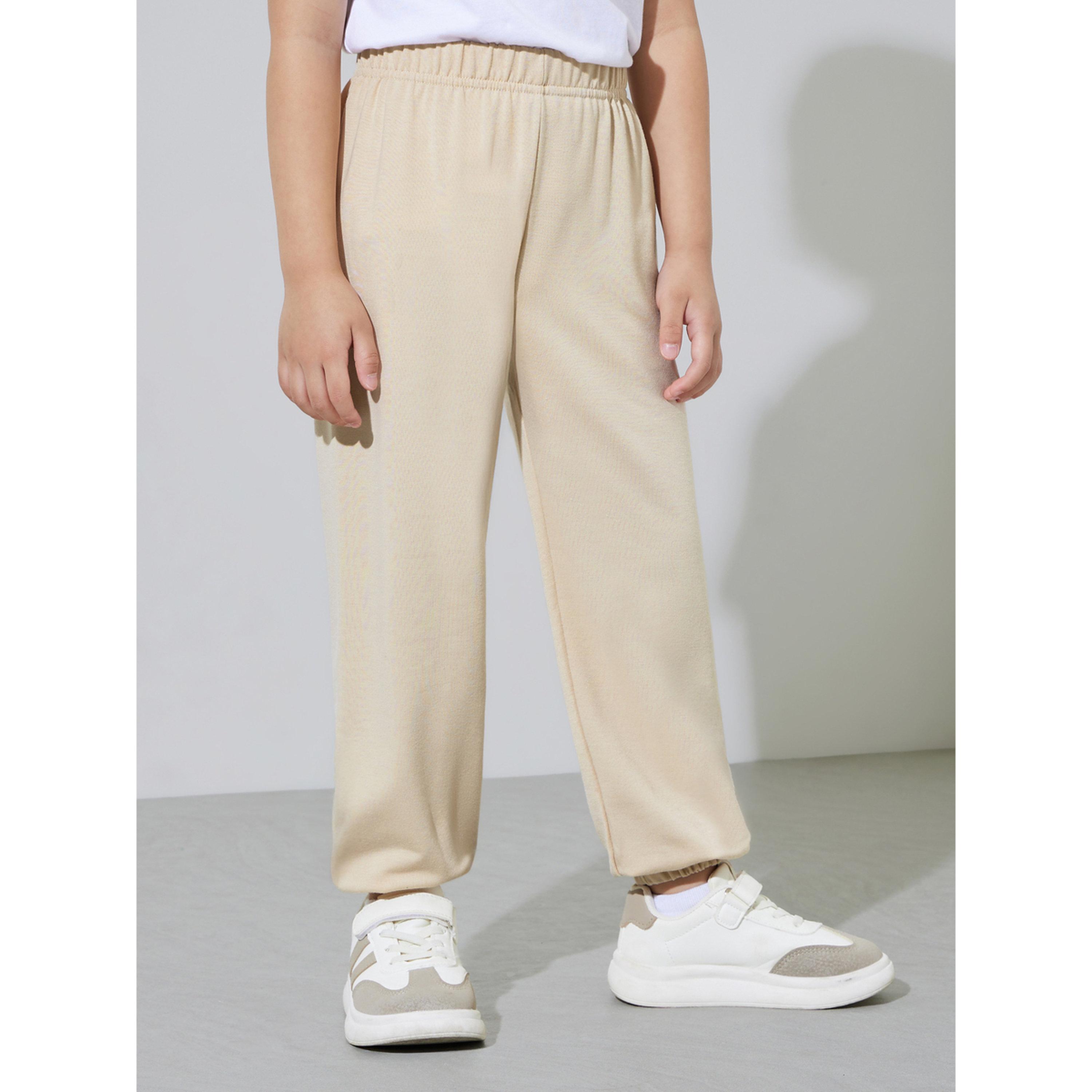 مجموعة من بنطال جوغر وجاكيت مطبوع واسع بمحواة للأولاد باللون البيج-boys-clothing-setsandcoords-image-5