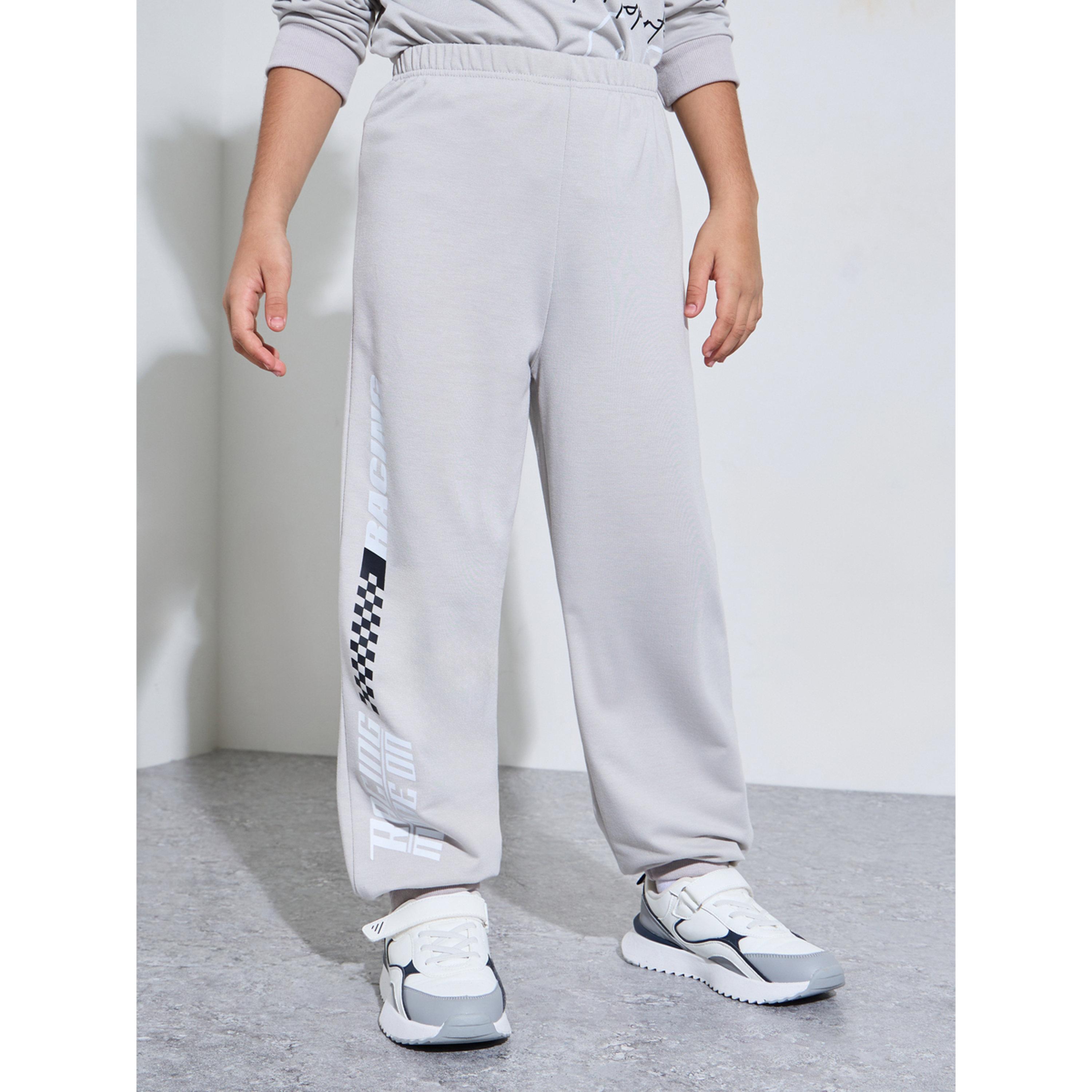 Styli Teen Boys Gray Graphic Print Sweatshirt and Joggers Set-boys-clothing-setsandcoords-image-4