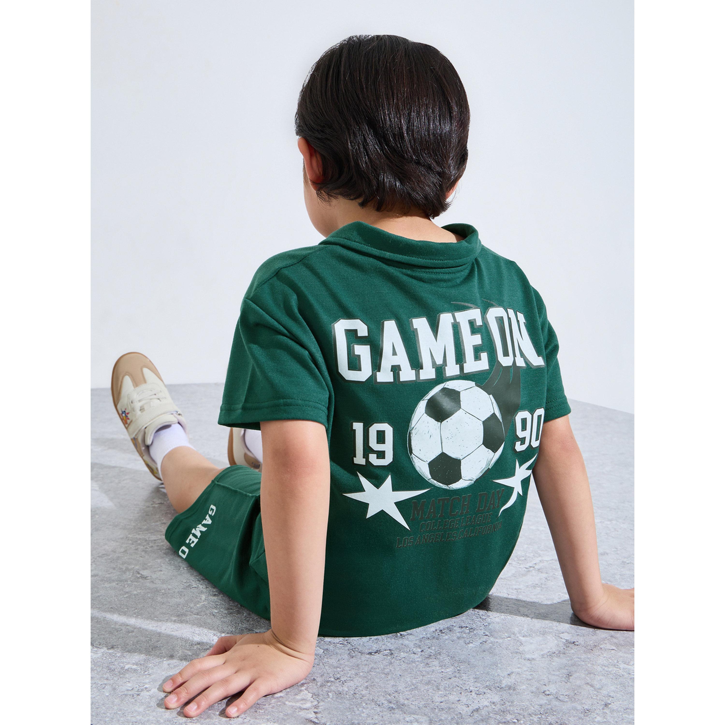 طقم من شورت وتيشيرت بولو وطبعة كرة قدم للأولاد-boys-clothing-setsandcoords-image-4