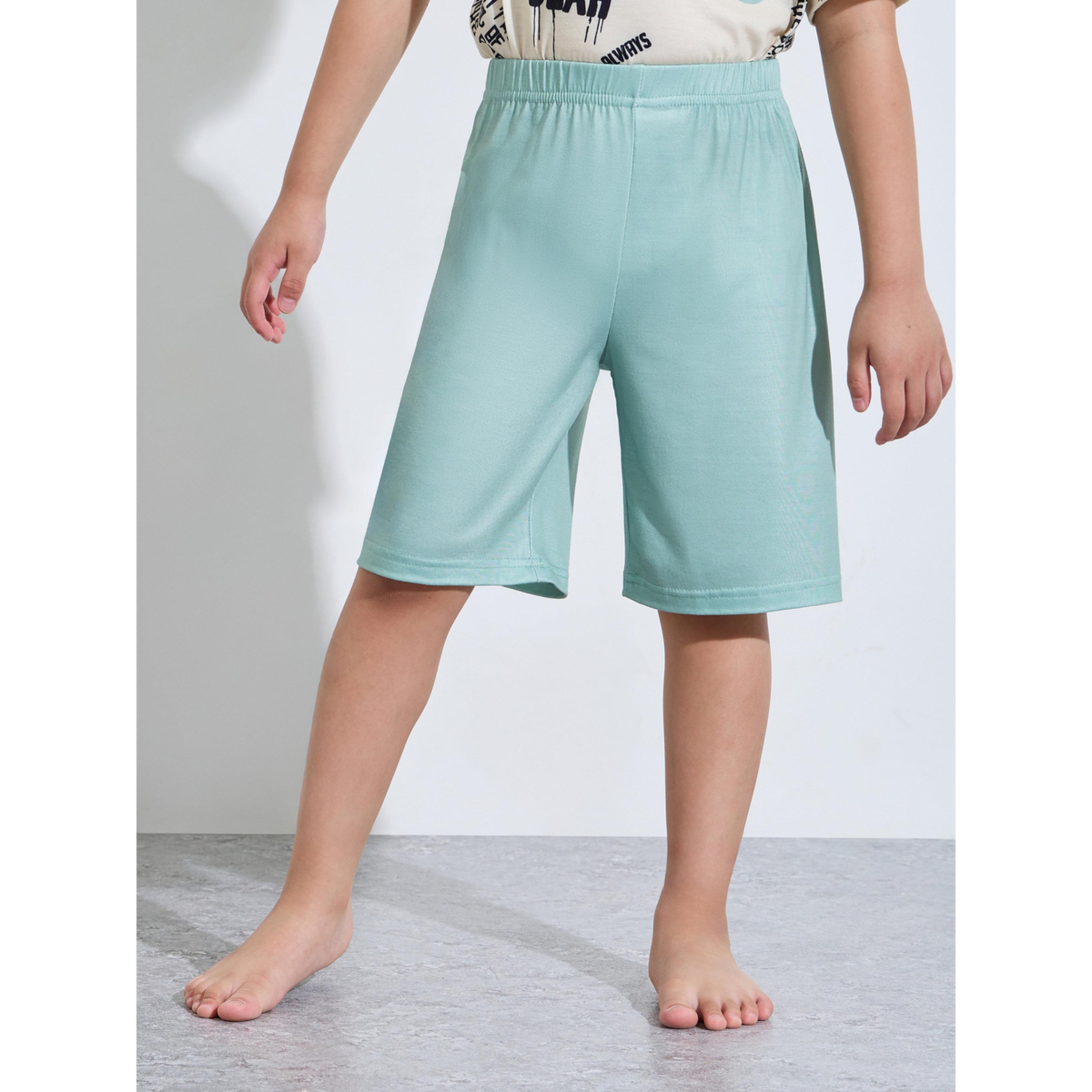 Styli Boys Graphic Print Short Sleeve T-Shirt and Shorts Set-boys-clothing-nightwear-image-5