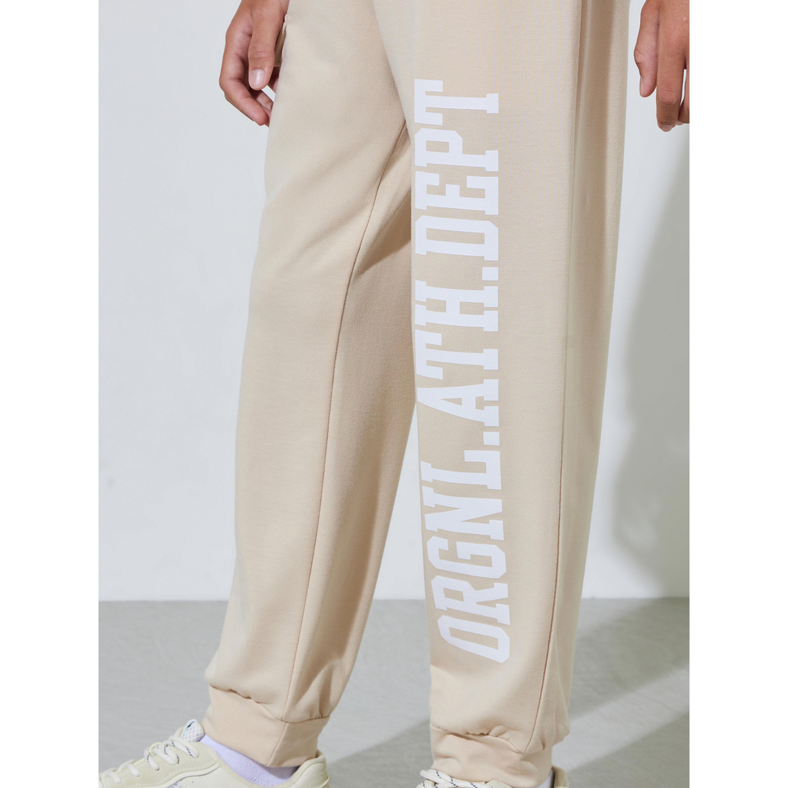 بنطال جوغر بطبعة شعار وتفاصيل جيوب للأولاد الكبار-boys-clothing-bottoms-joggersandtrackpants-image-5
