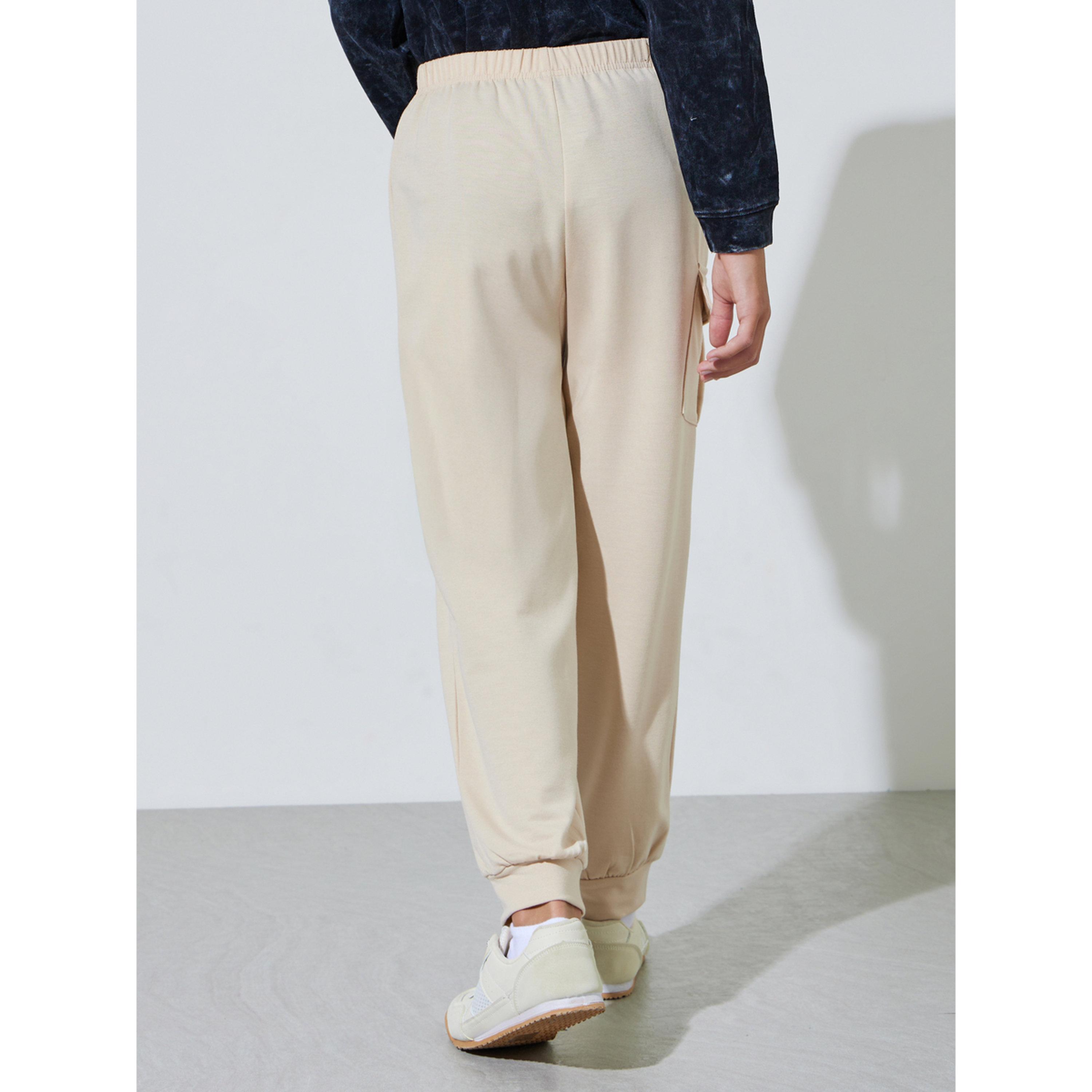 بنطال جوغر بطبعة شعار وتفاصيل جيوب للأولاد الكبار-boys-clothing-bottoms-joggersandtrackpants-image-6