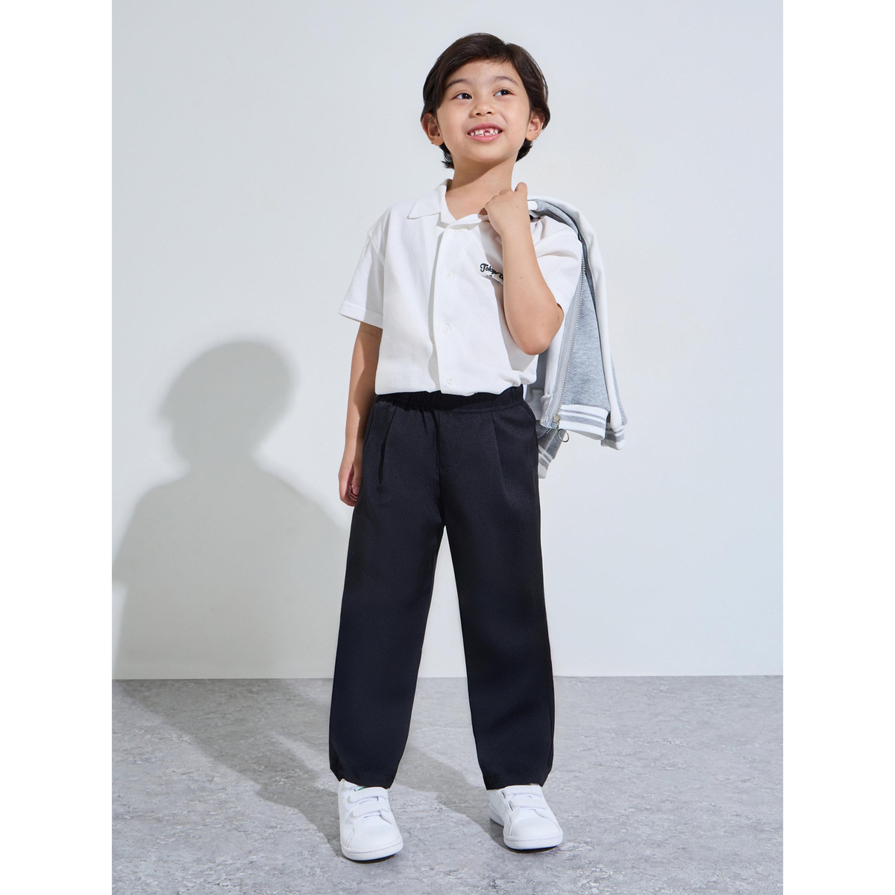 Styli Boys Linen Blend Solid Pants-boys-clothing-bottoms-trousers-image-2