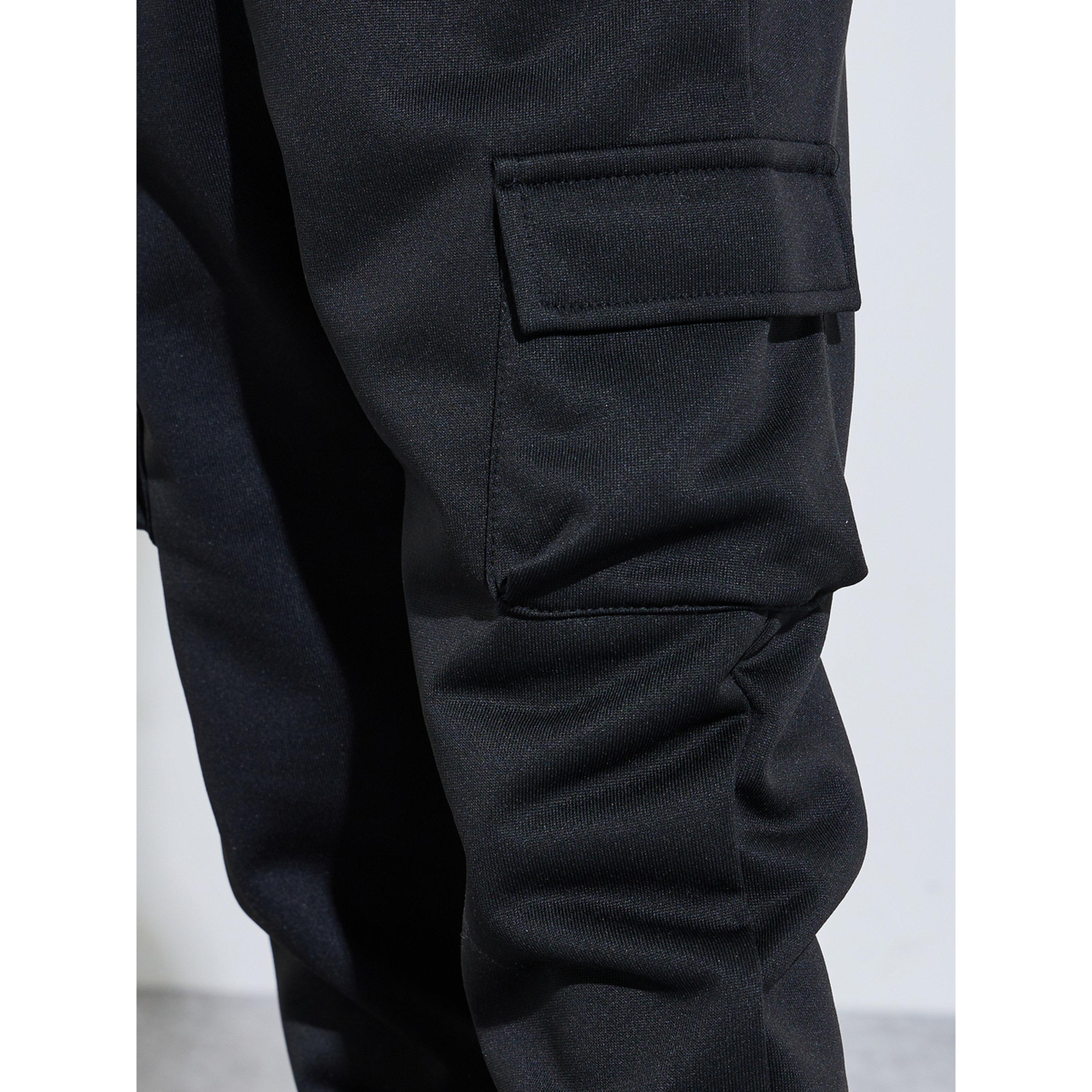 Styli Boys Solid Joggers with Rib Cuff and Cargo Pockets-boys-clothing-bottoms-joggersandtrackpants-image-3