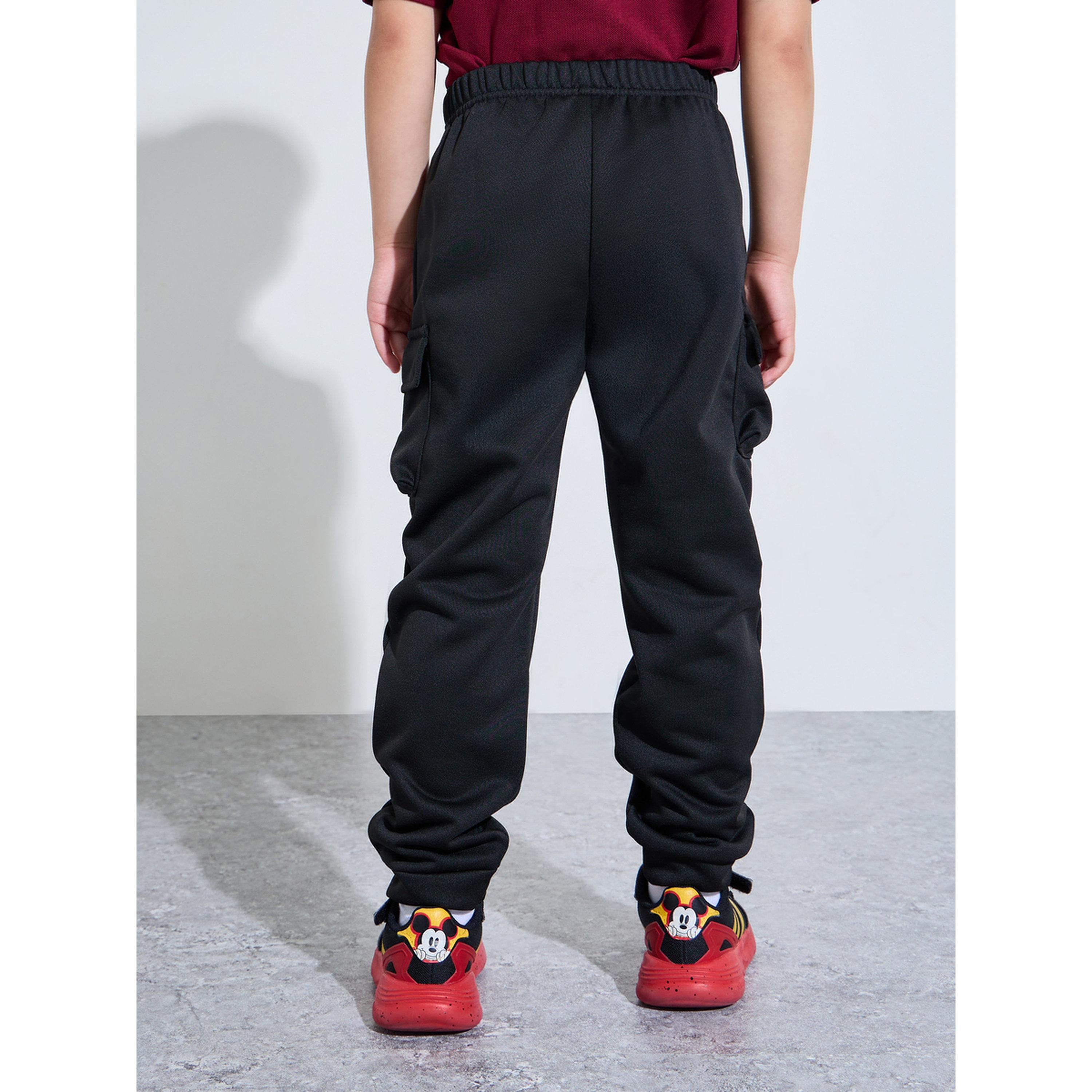 Styli Boys Solid Joggers with Rib Cuff and Cargo Pockets-boys-clothing-bottoms-joggersandtrackpants-image-4