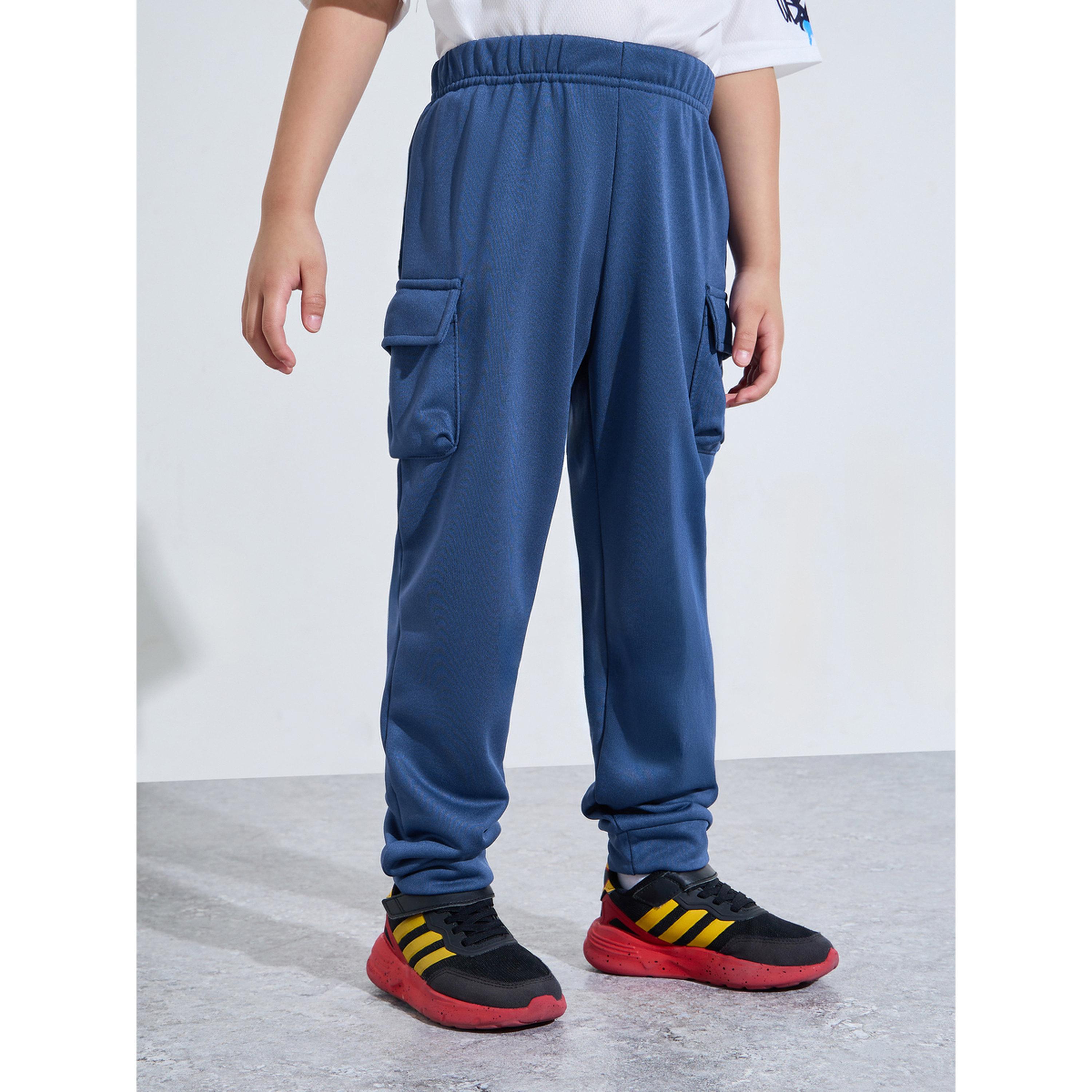 جوغر بجيوب كارجو وحافة مضلعة بلون سادة للأولاد-boys-clothing-bottoms-joggersandtrackpants-image-1