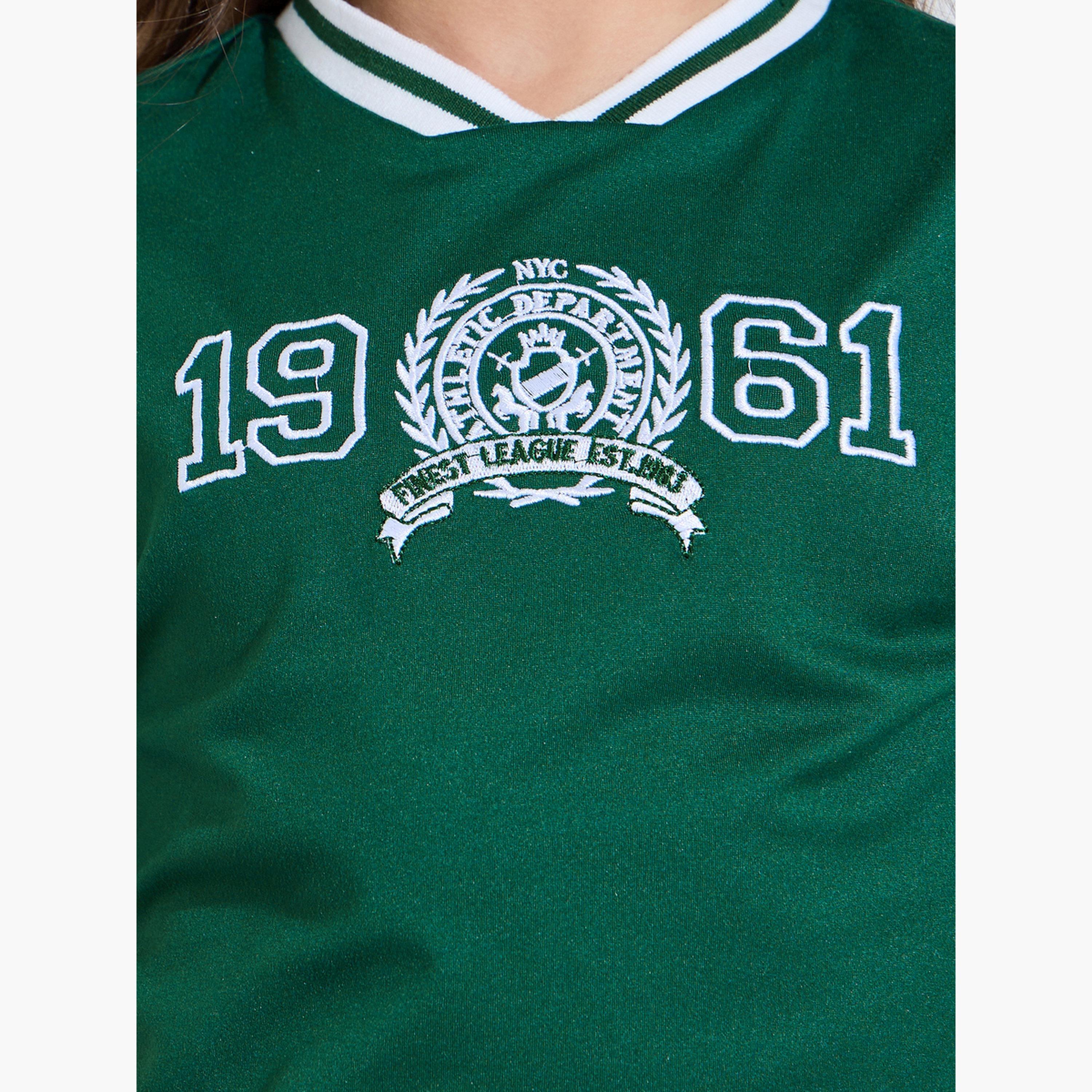 Styli Girls Oversized Drop Shoulder Embroidered T-Shirt-girls-clothing-tshirts-image-5
