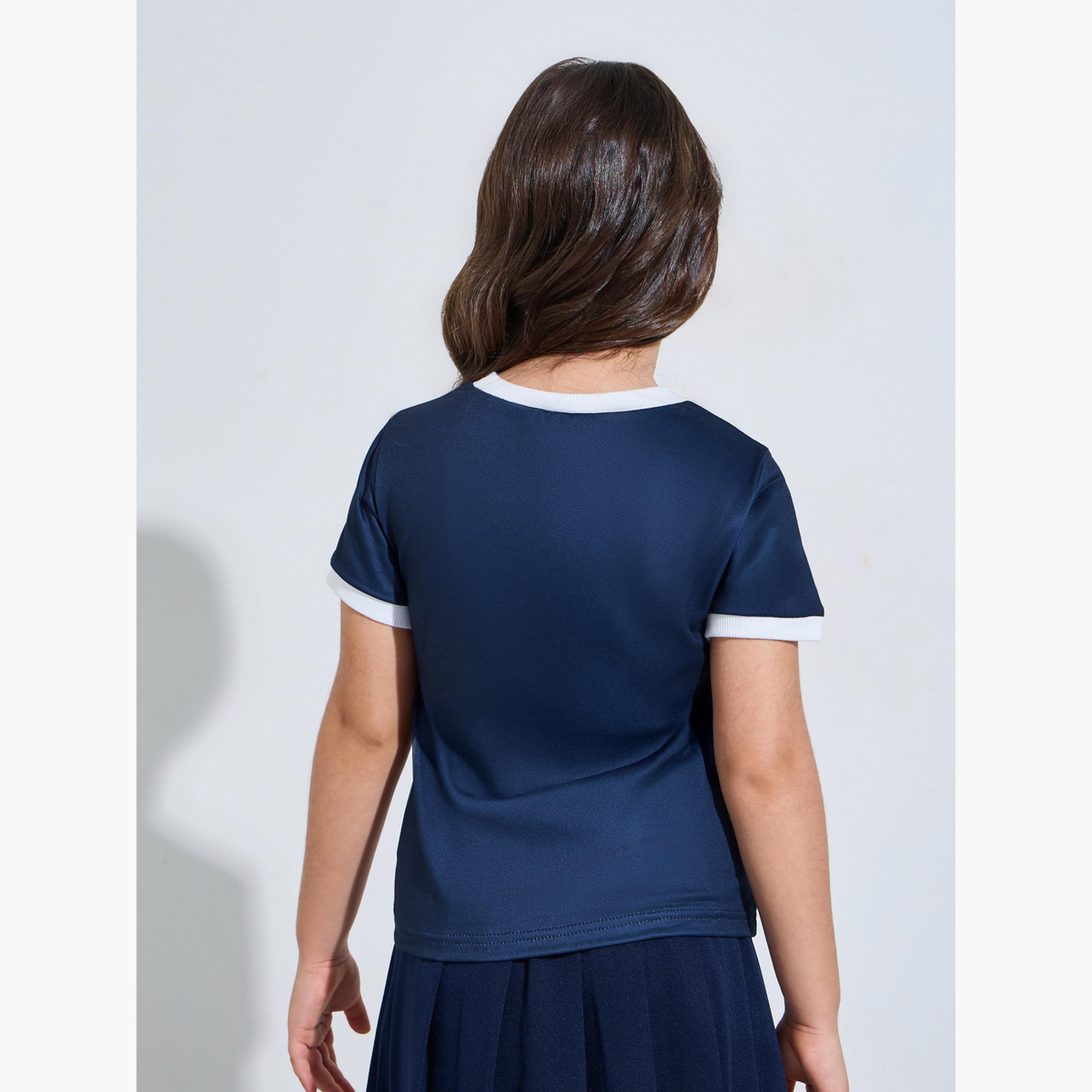 تيشيرت رينجر بقصة عادية للبنات-girls-clothing-tshirts-image-4