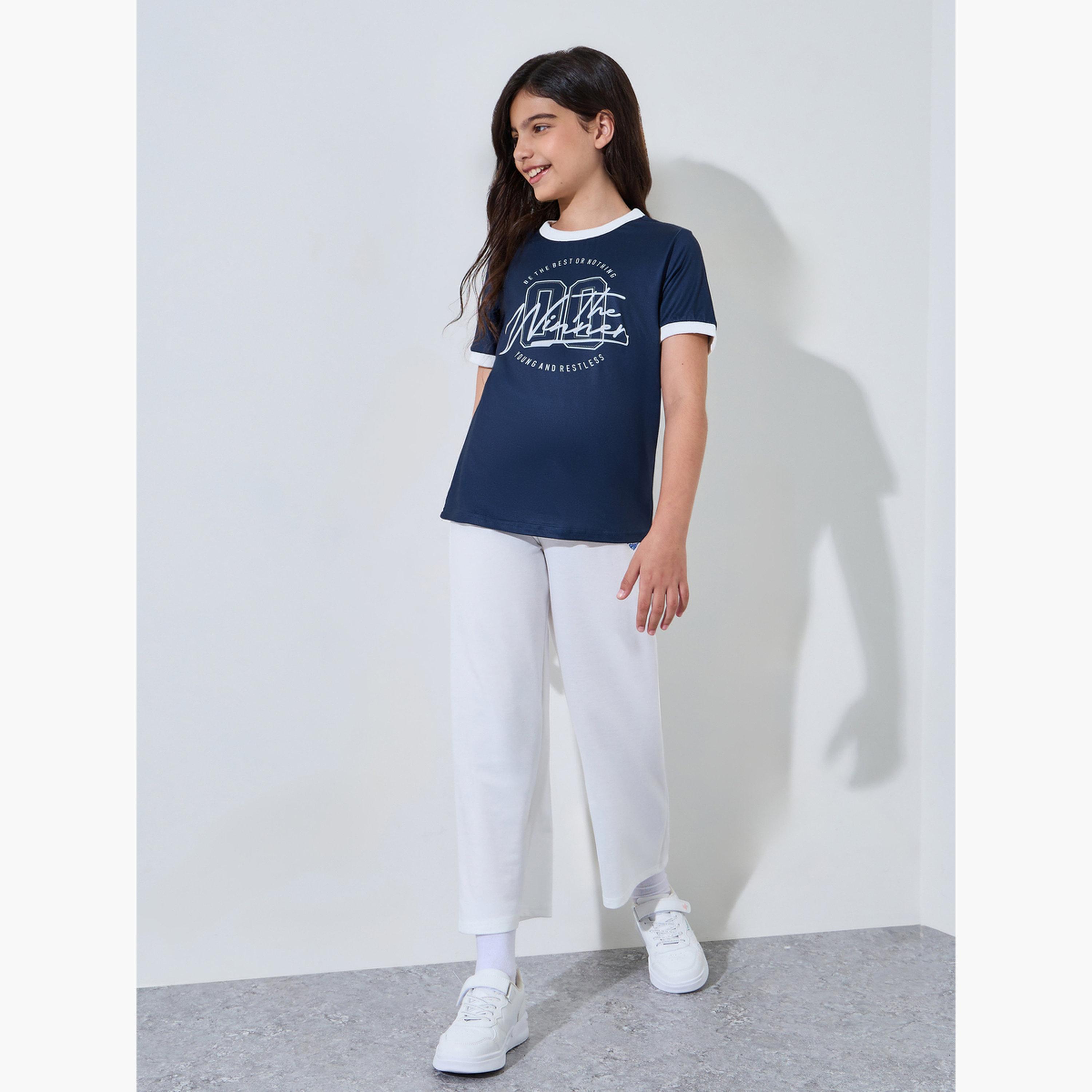تيشيرت رينجر بقصة عادية للبنات-girls-clothing-tshirts-image-2