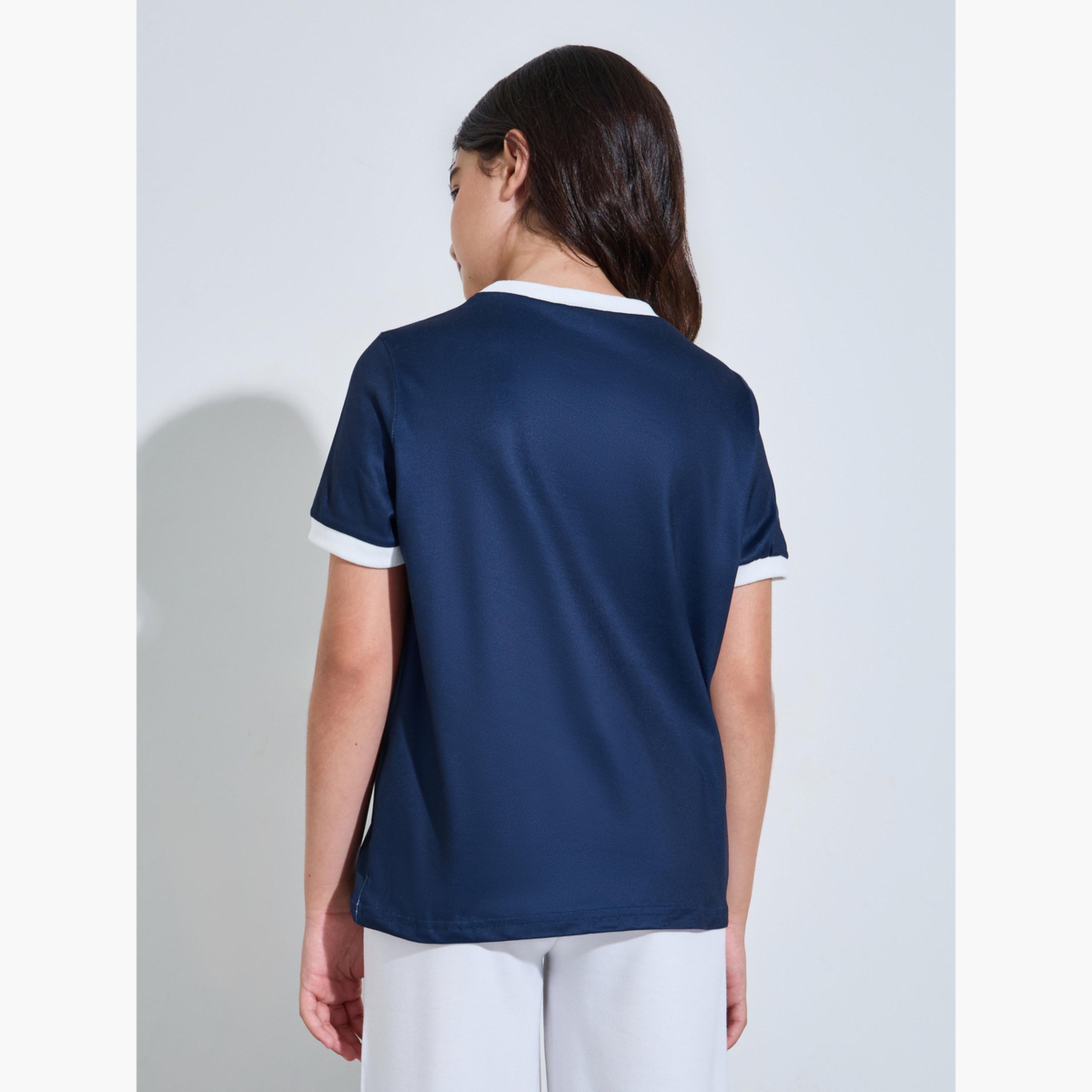 تيشيرت رينجر بقصة عادية للبنات-girls-clothing-tshirts-image-3