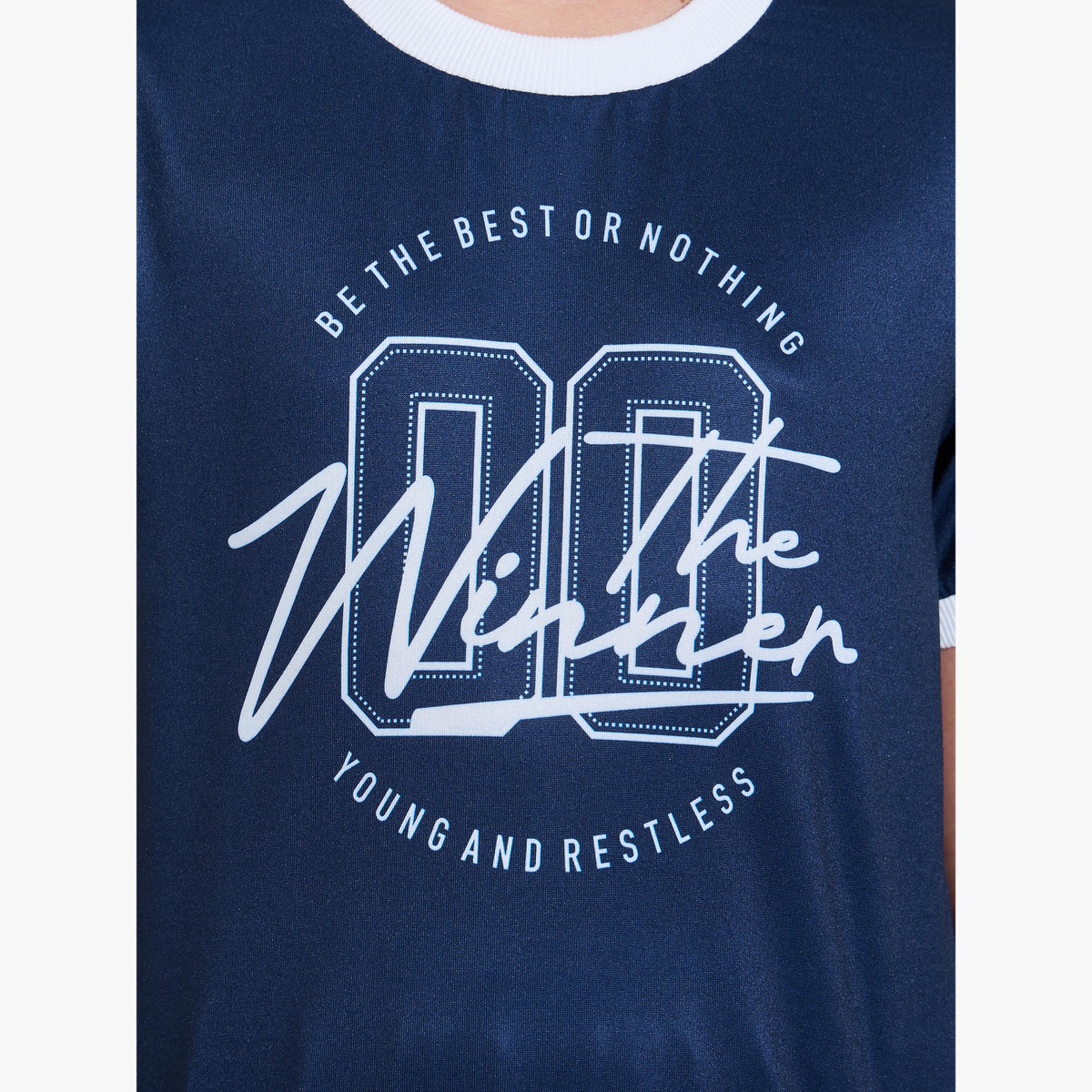 تيشيرت رينجر بقصة عادية للبنات-girls-clothing-tshirts-image-4
