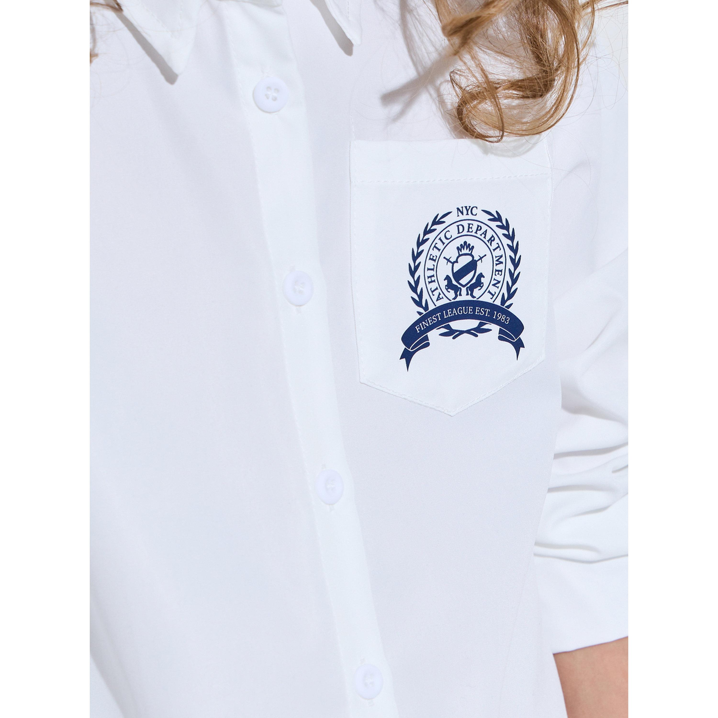 بلوزة واسعة بتطريز شعار على الجانب للبنات-girls-clothing-blousesandshirts-image-4