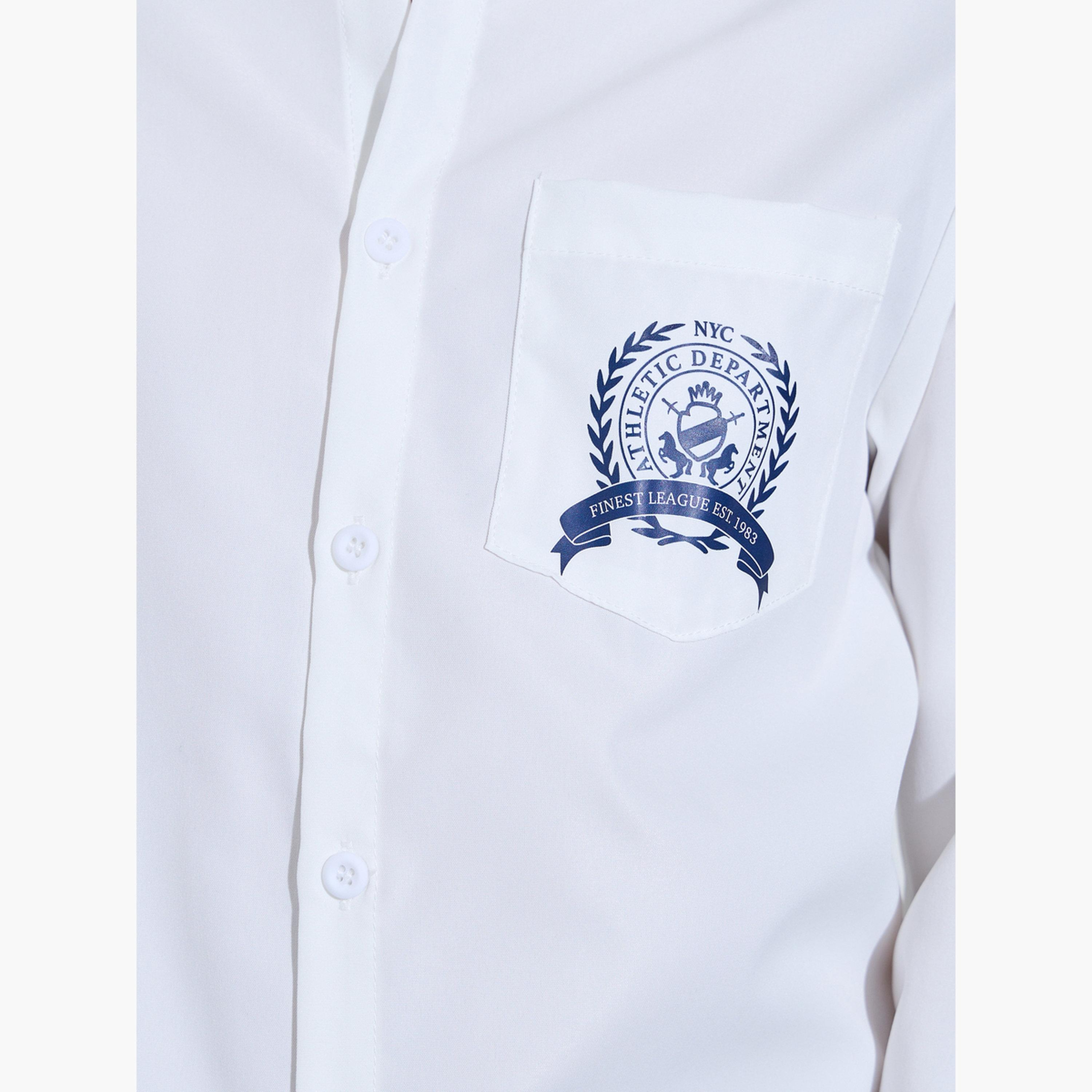 Styli Teen Girls Printed Pocket Long Sleeve Shirt-girls-clothing-blousesandshirts-image-5